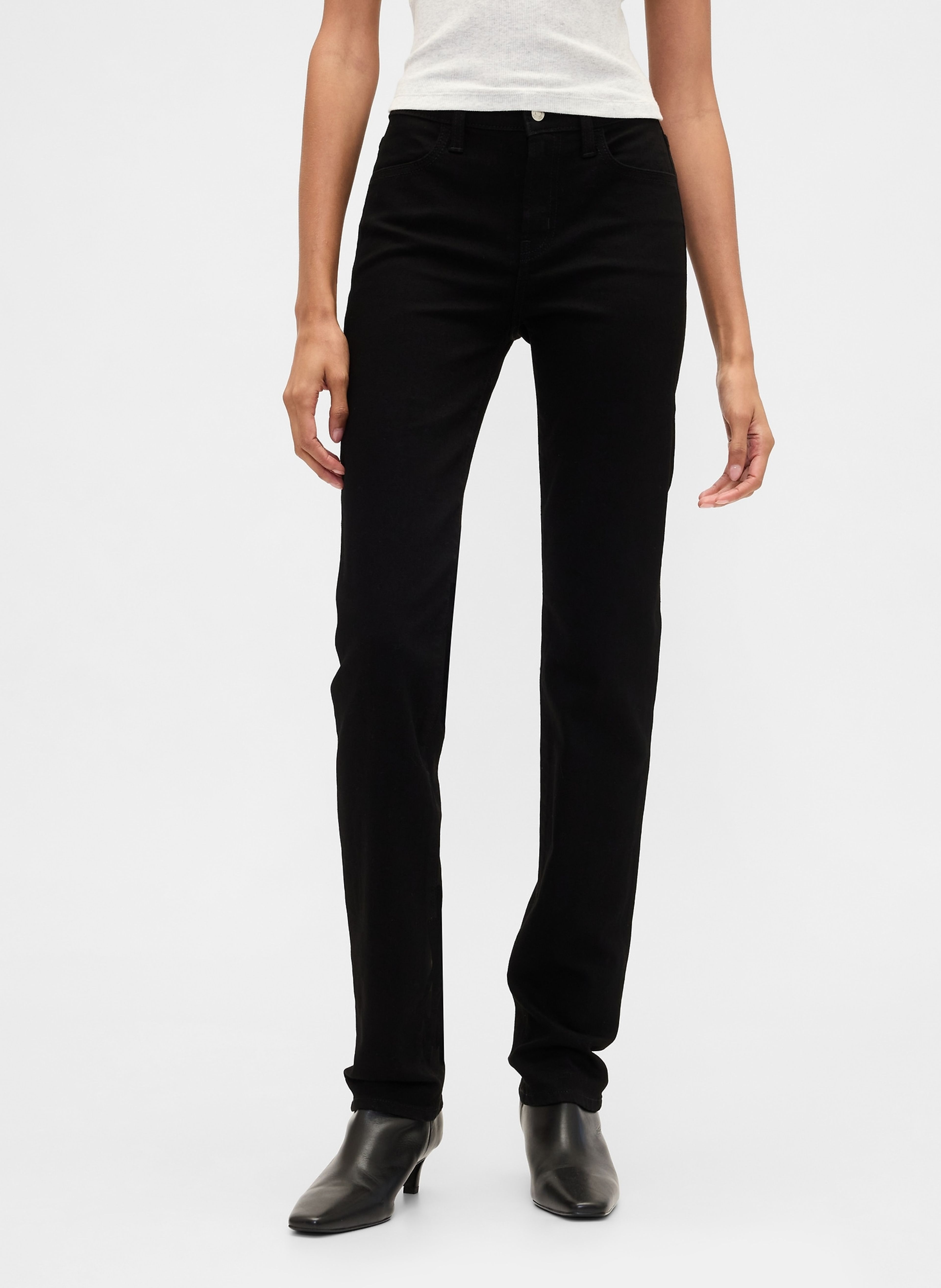 Jeansy Mid Rise Classic Straight - 002