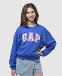 Kinder Oversize-Sweatshirt mit Logo-Dunkelblau - 002