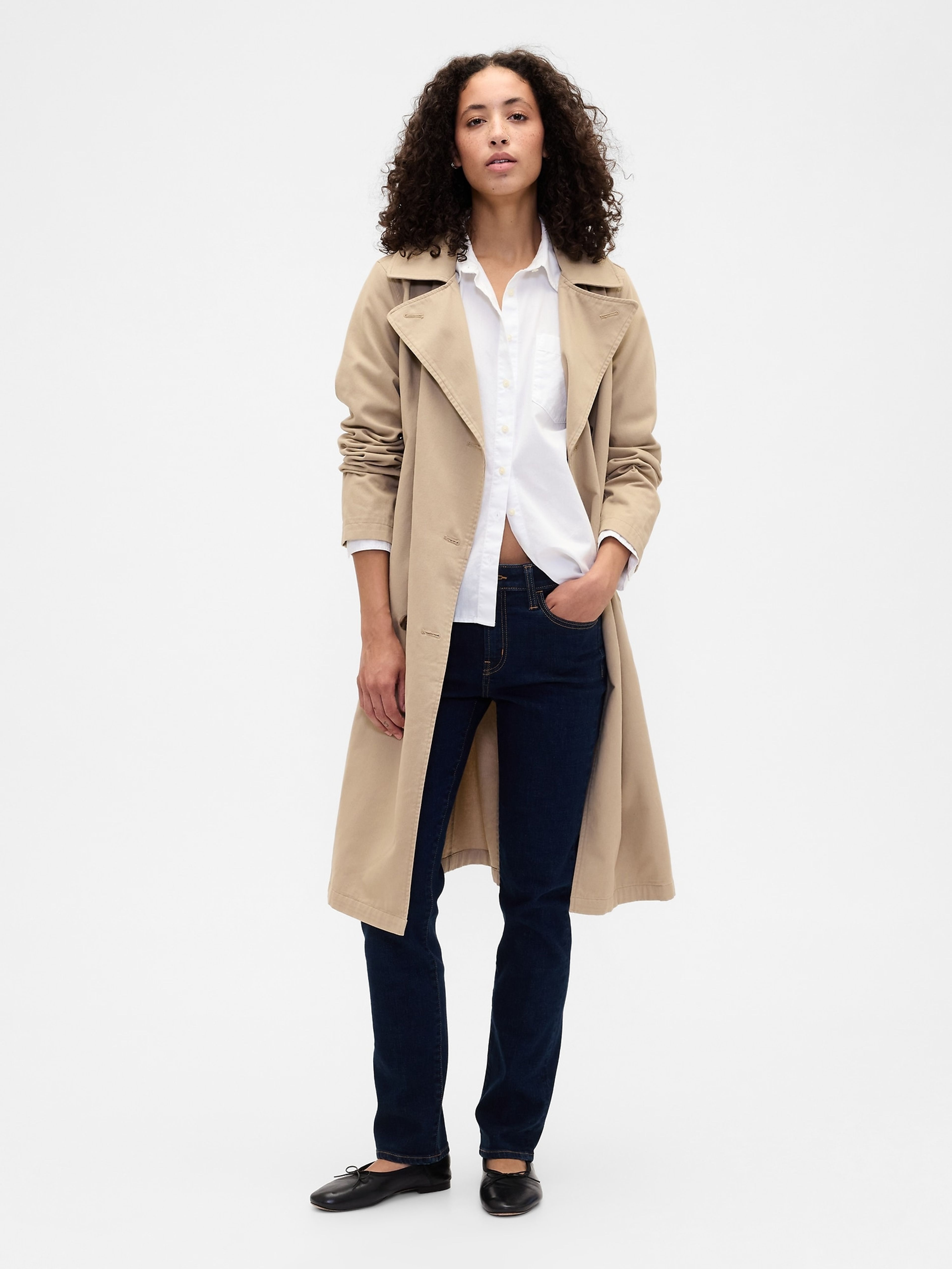 Jeansy Mid Rise Classic Straight - 001