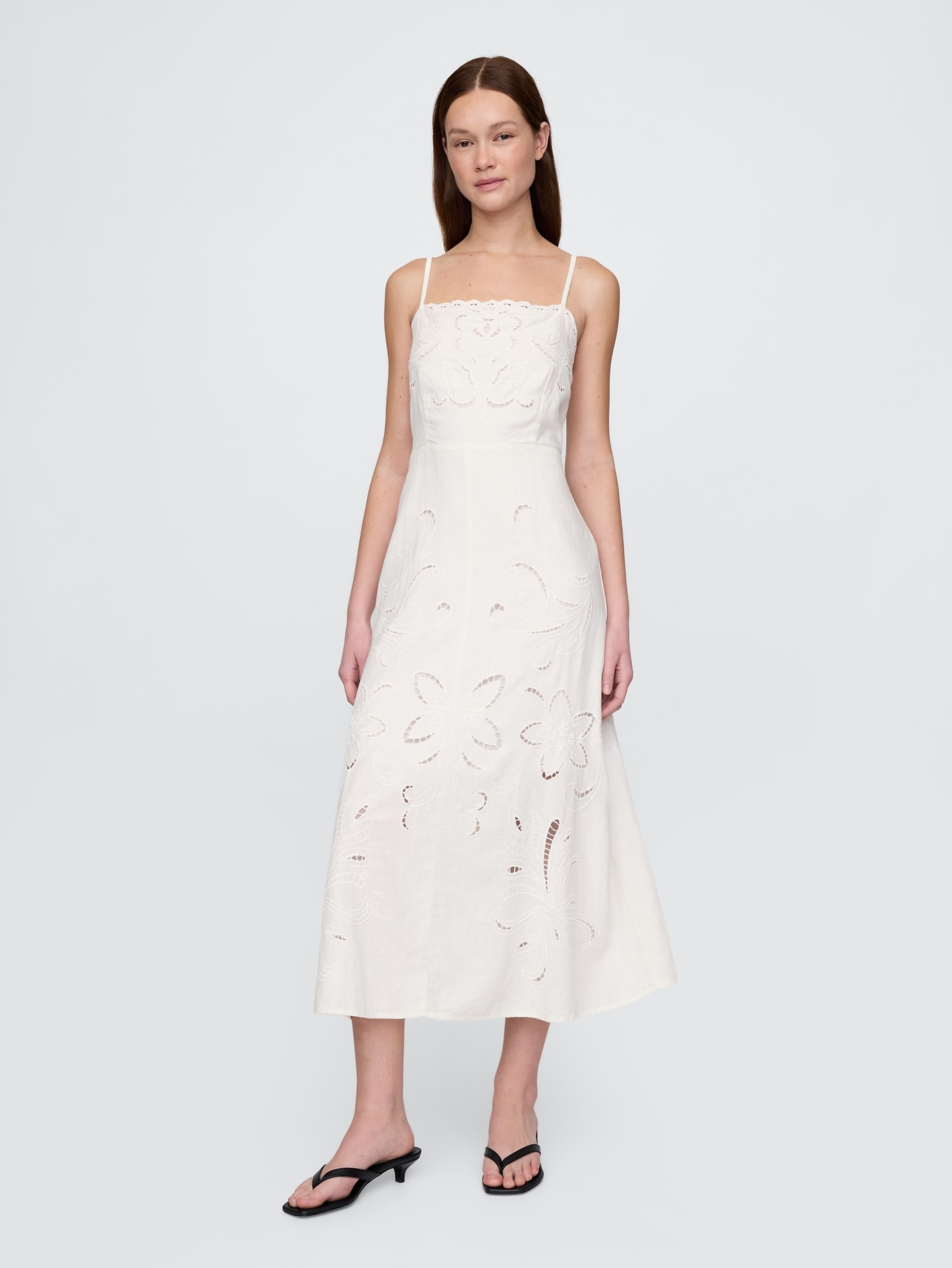 Lniana sukienka maxi