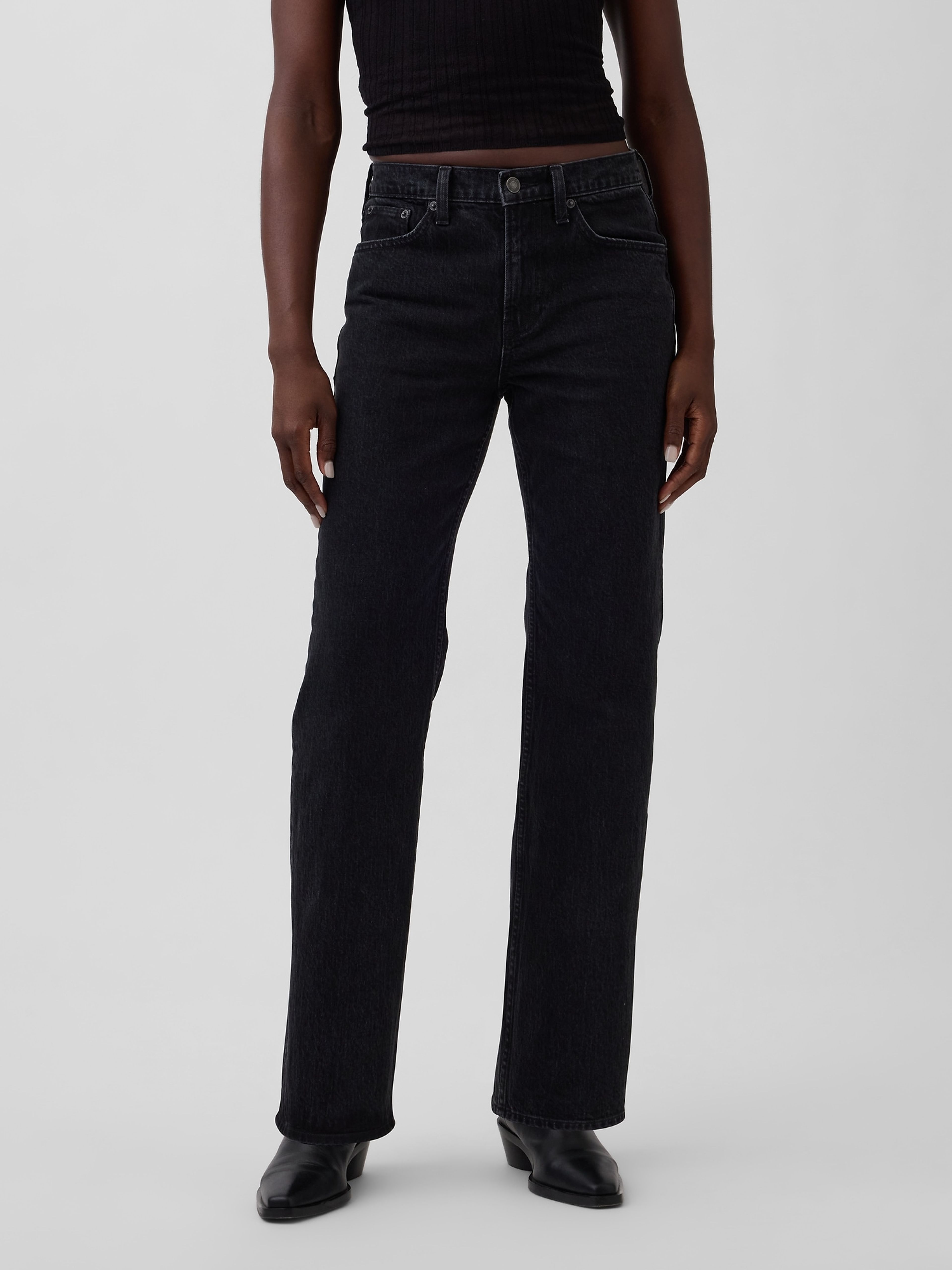 Mid Rise Relaxed Straight jeans - 002