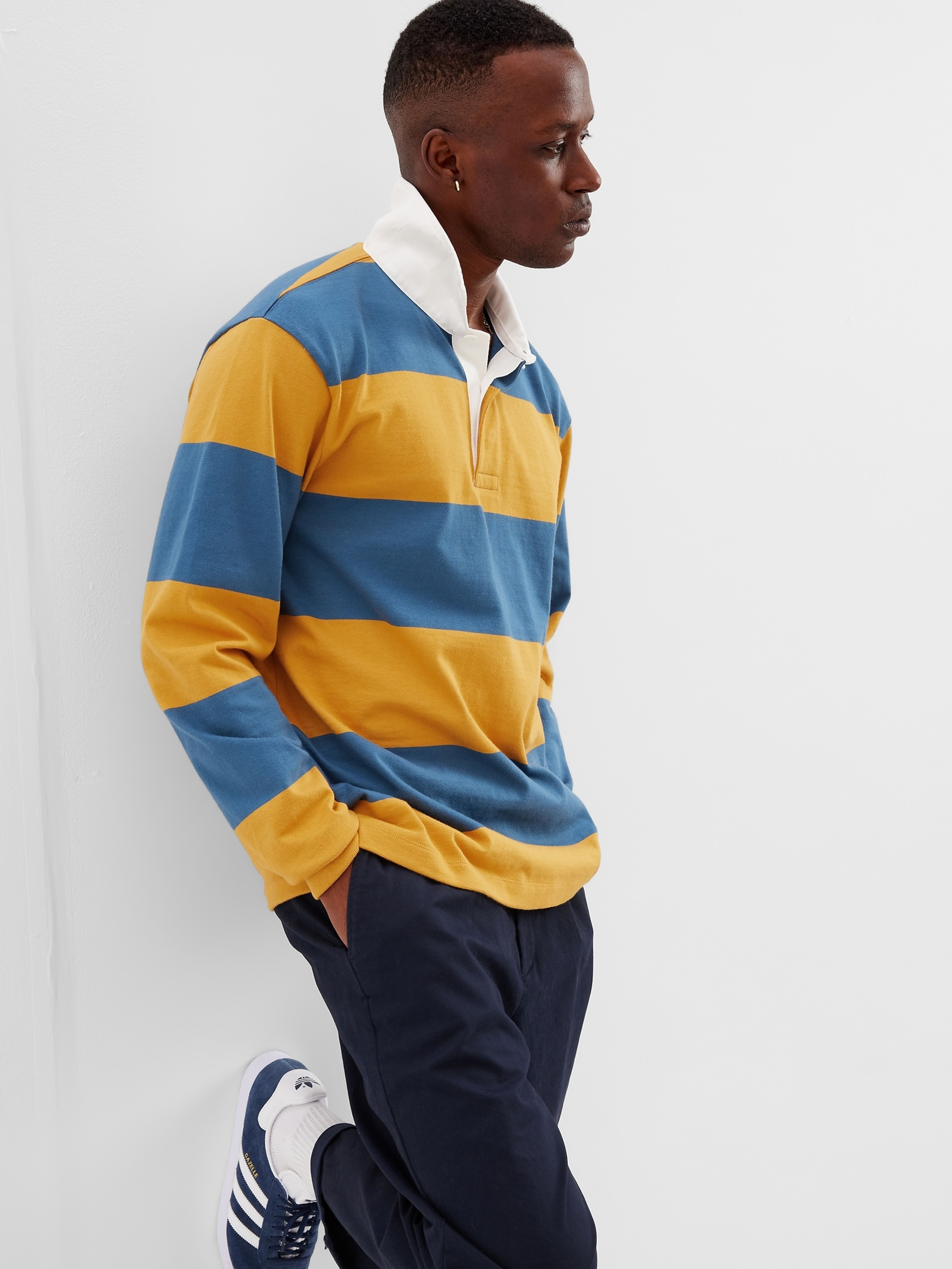 Pruhované polo tričko rugby