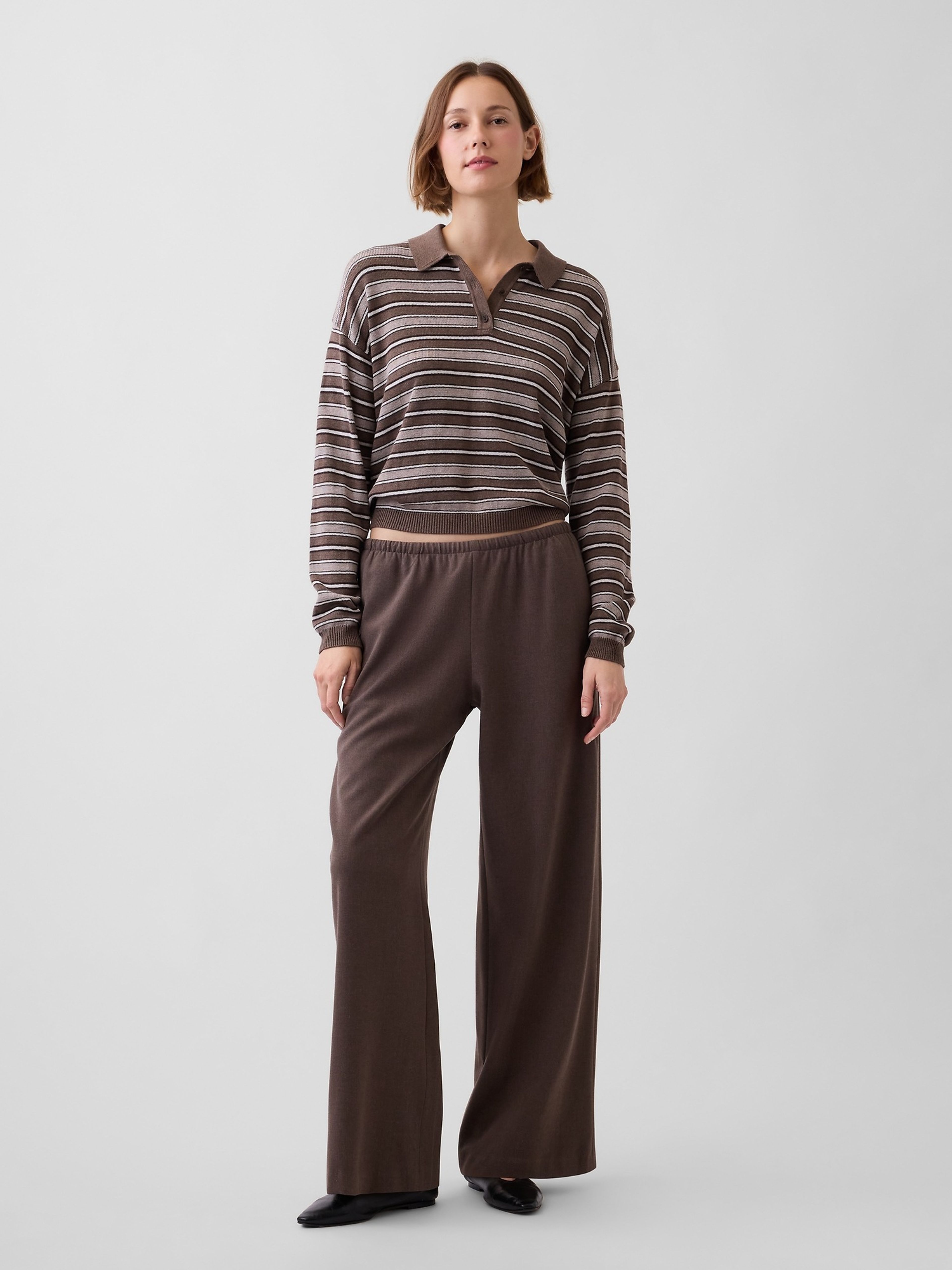 Nohavice wide-leg Easy - 001