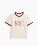 T-shirt enfant avec logo-Beige - 001