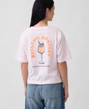 T-shirt z nadrukiem-Różowy - 003