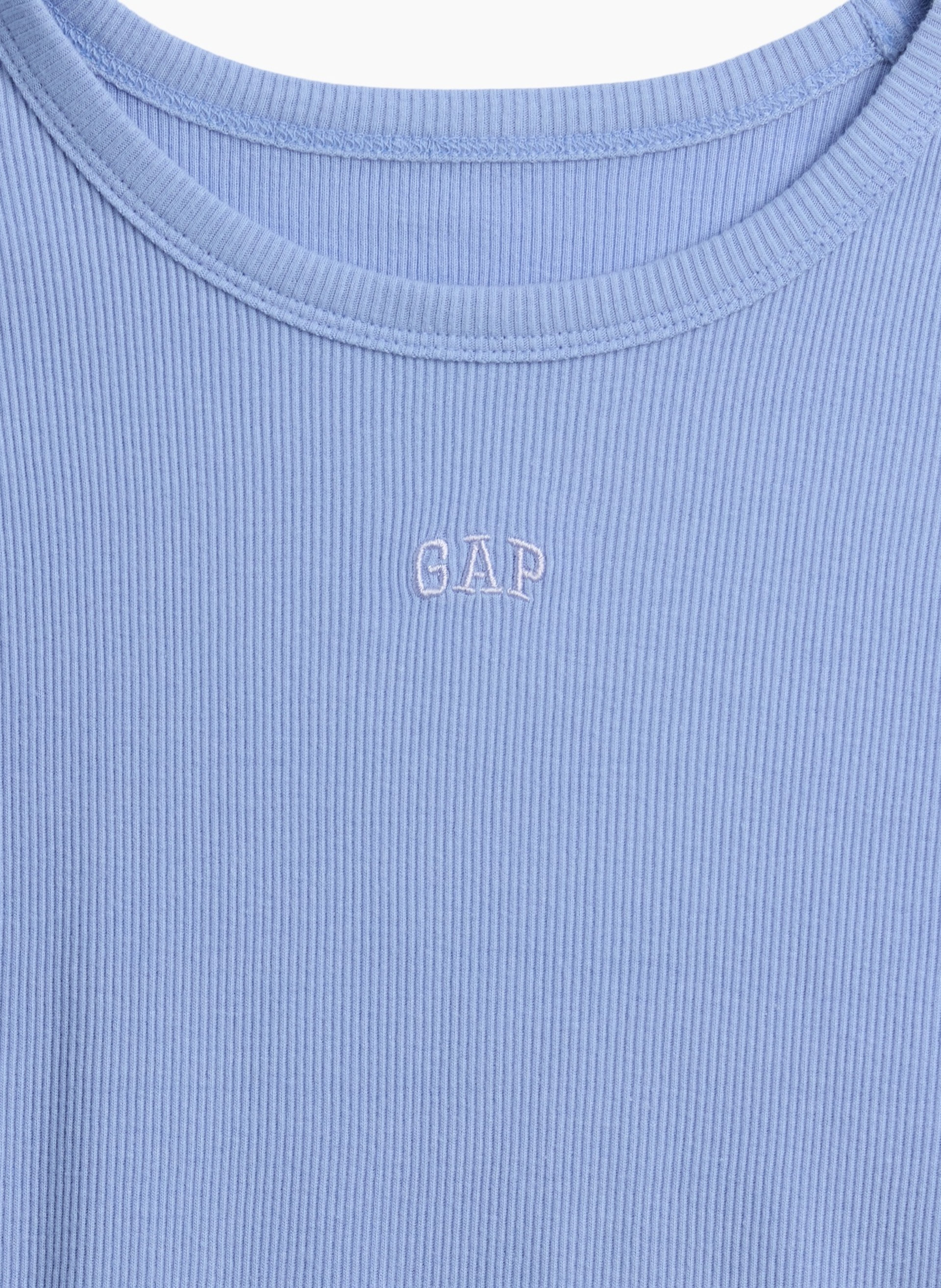 Dziecięcy prążkowany T-shirt z logo - 004