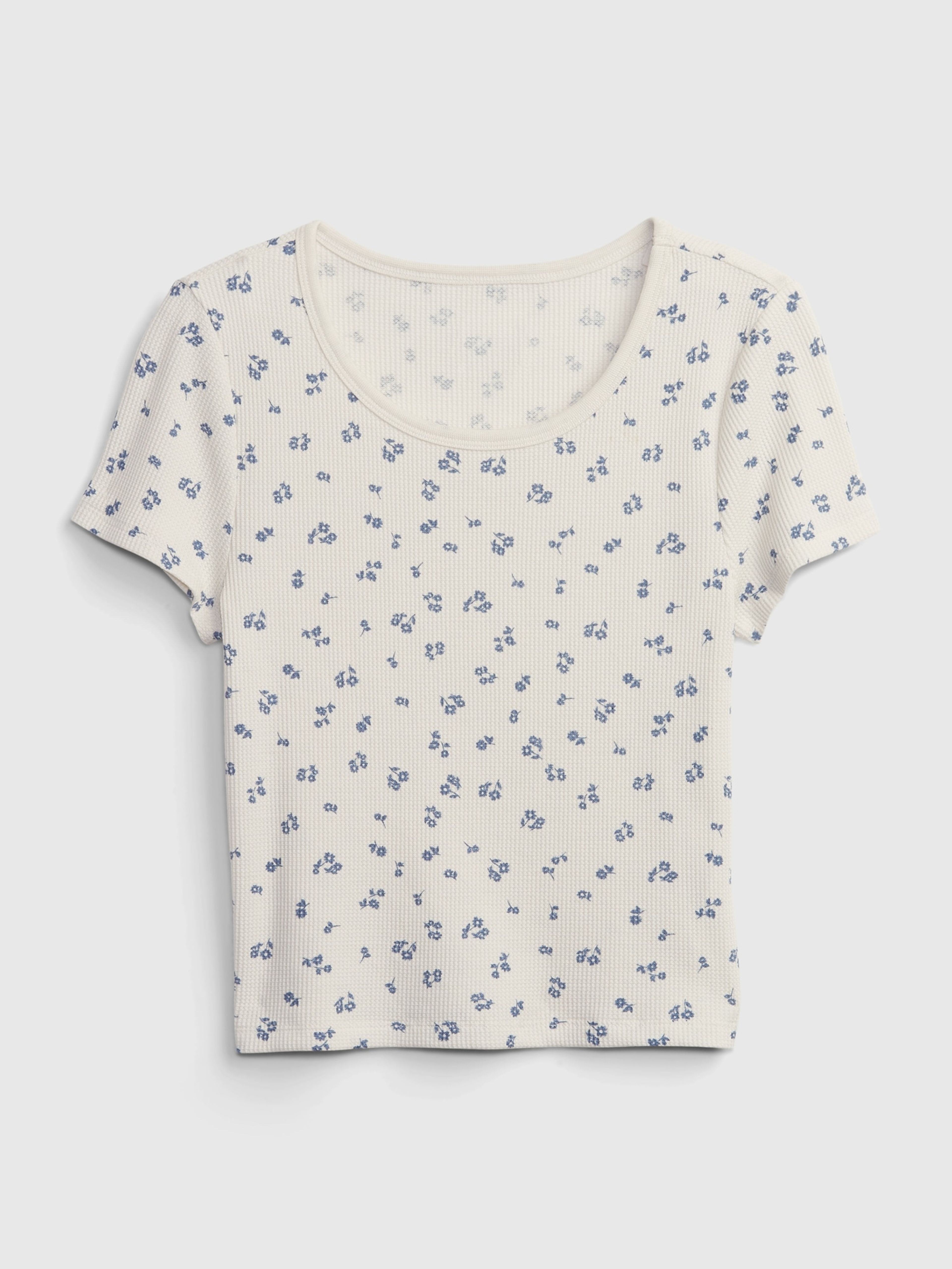 Mädchen-T-Shirt mit Waffelmuster