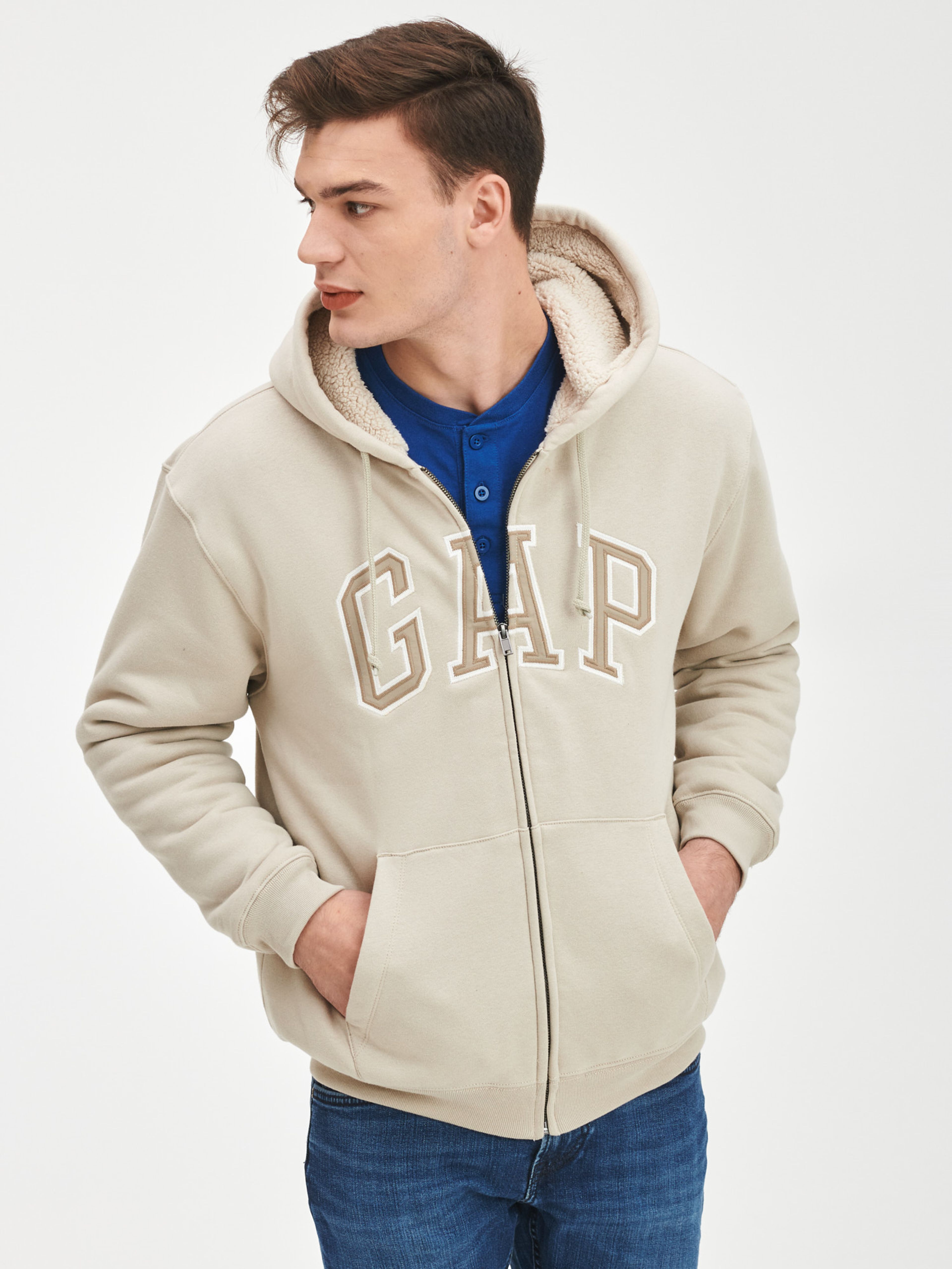 Bluza z barankiem logo GAP sherpa