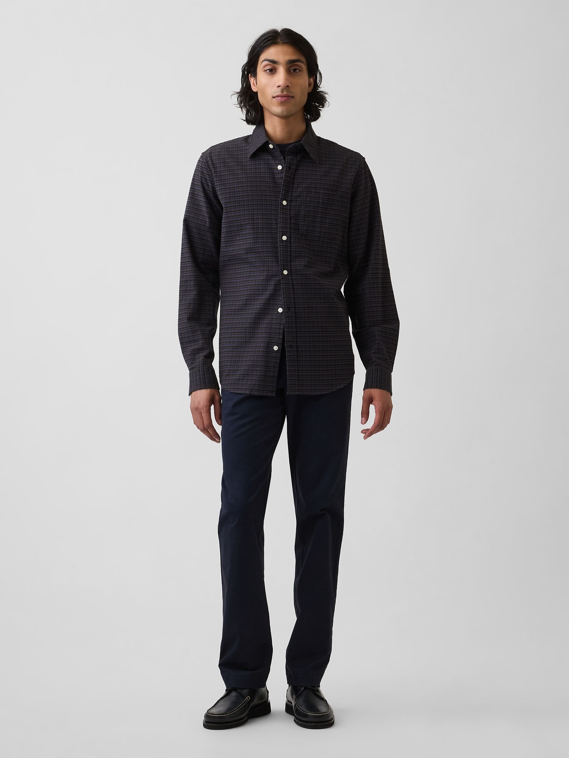 Khaki nohavice Straight - 001
