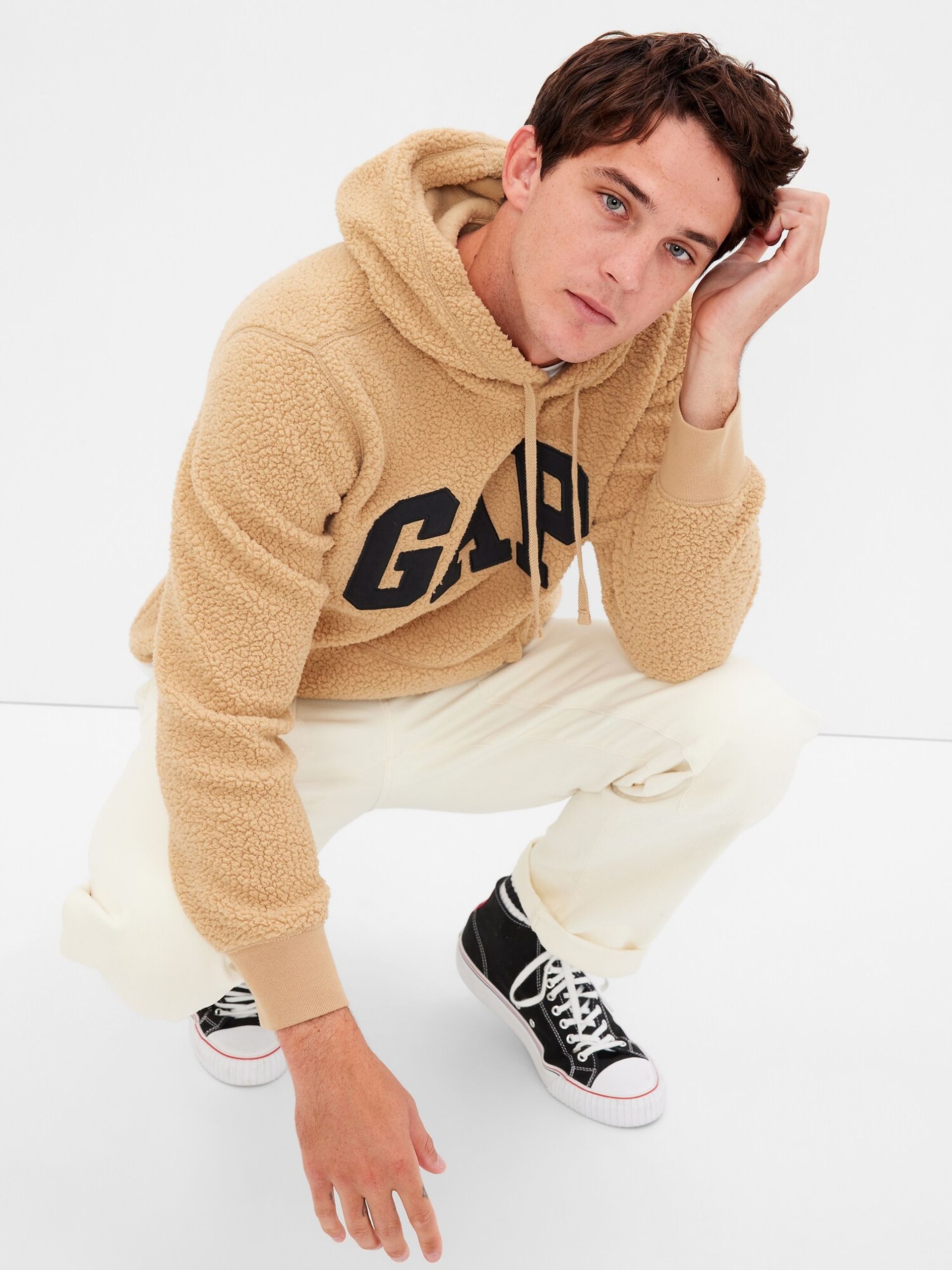 Hanorac sherpa cu logo GAP - 001