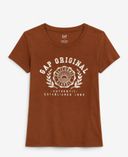 Tričko s logem-Hnědá - 002