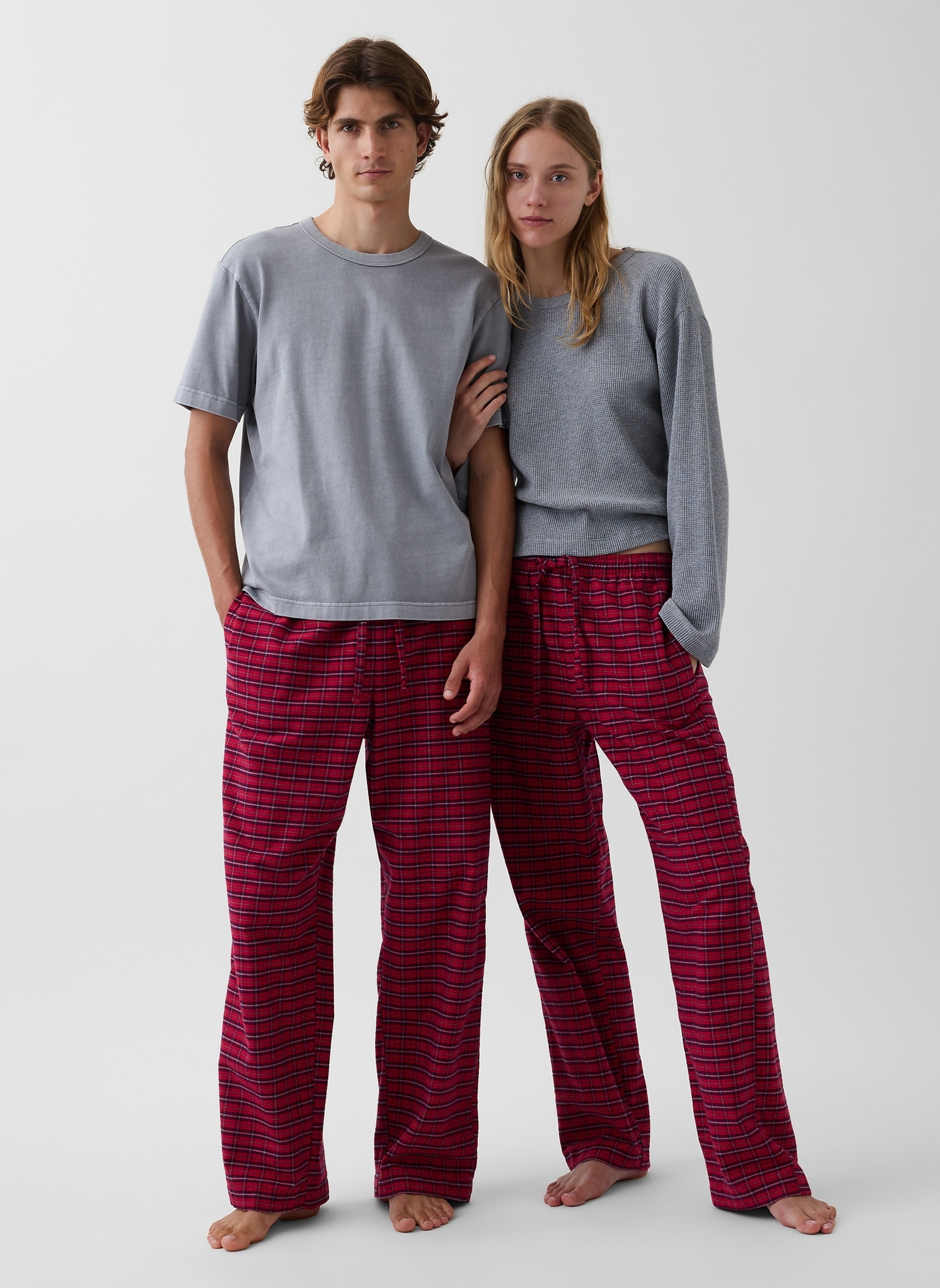 Pyžamové flanelové nohavice unisex - 002