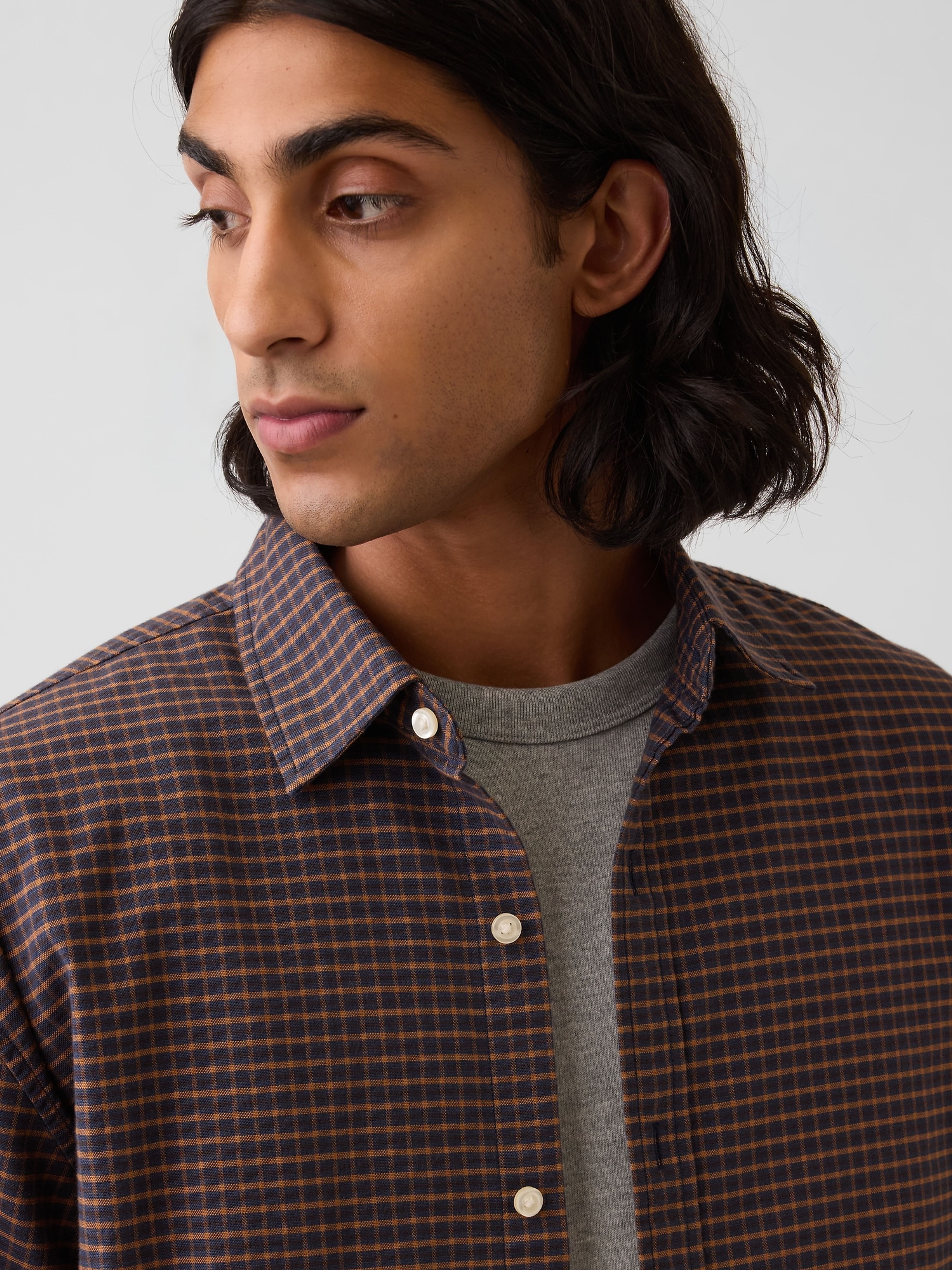 Crop košile Oxford Shirt - 004