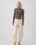 Mid Rise barrel khakibroek-Beige - 002