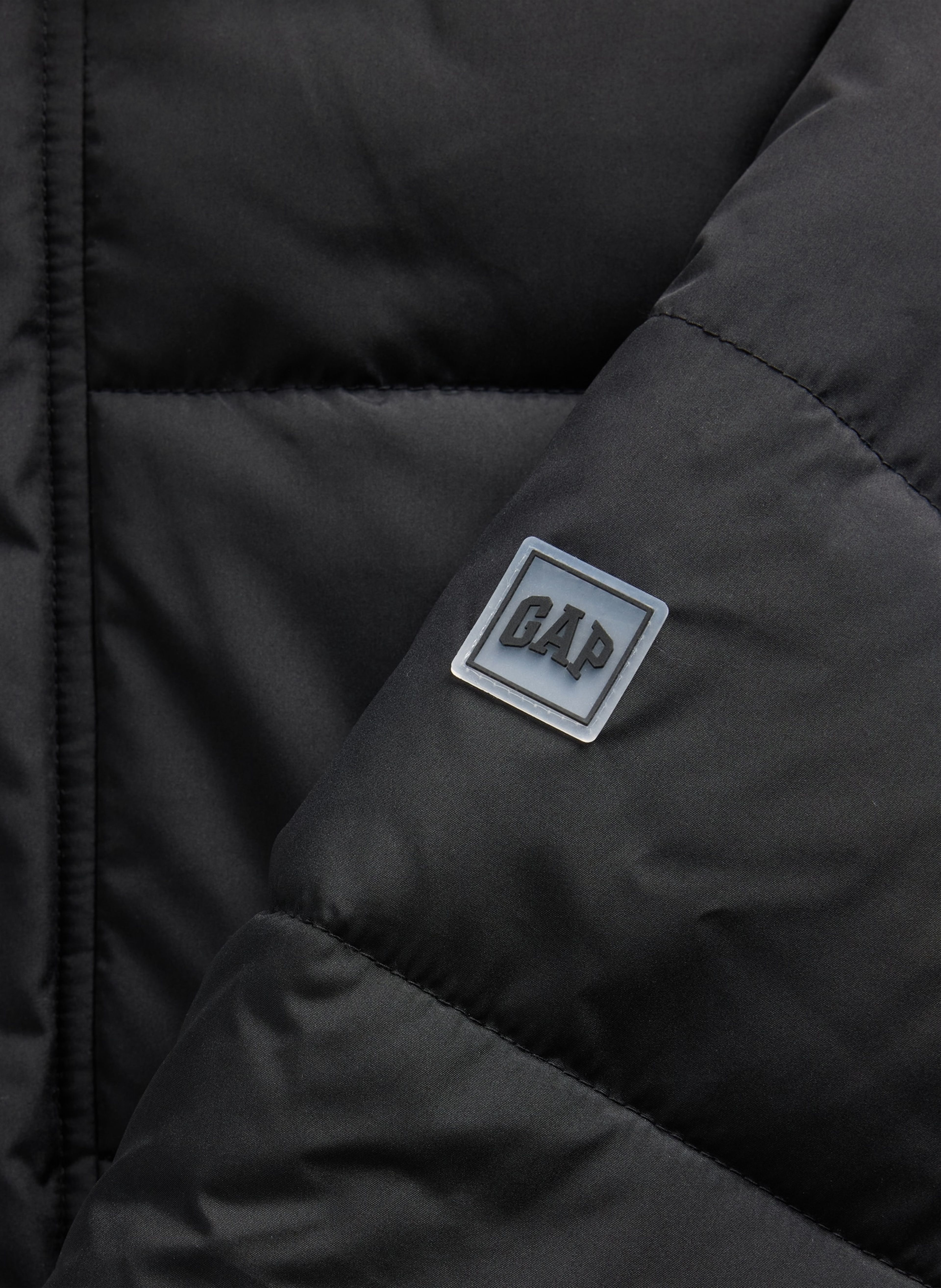 Dětská prošívaná parka s logem - 005