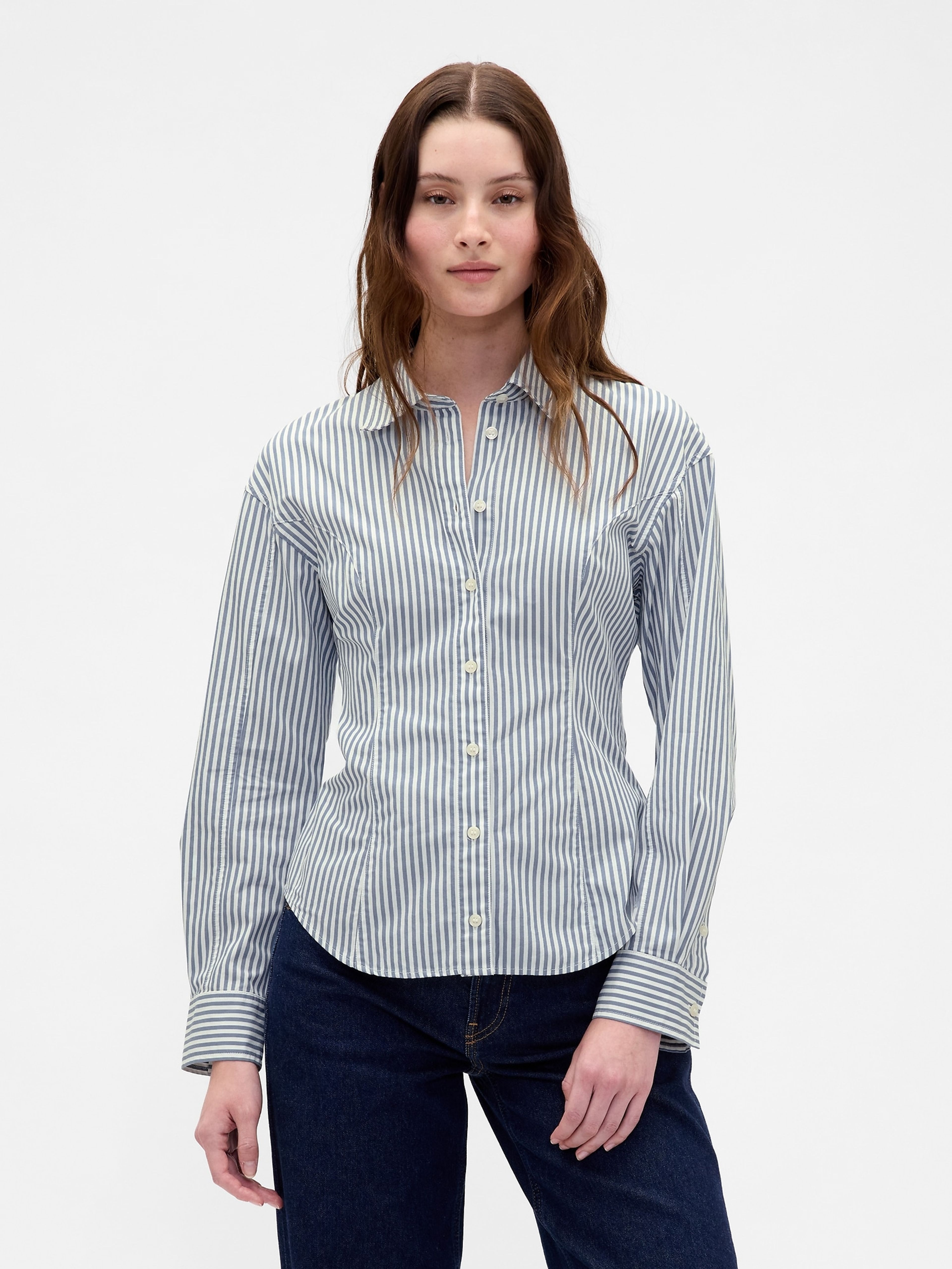 Damen-Popeline-Hemd Classic Shirt