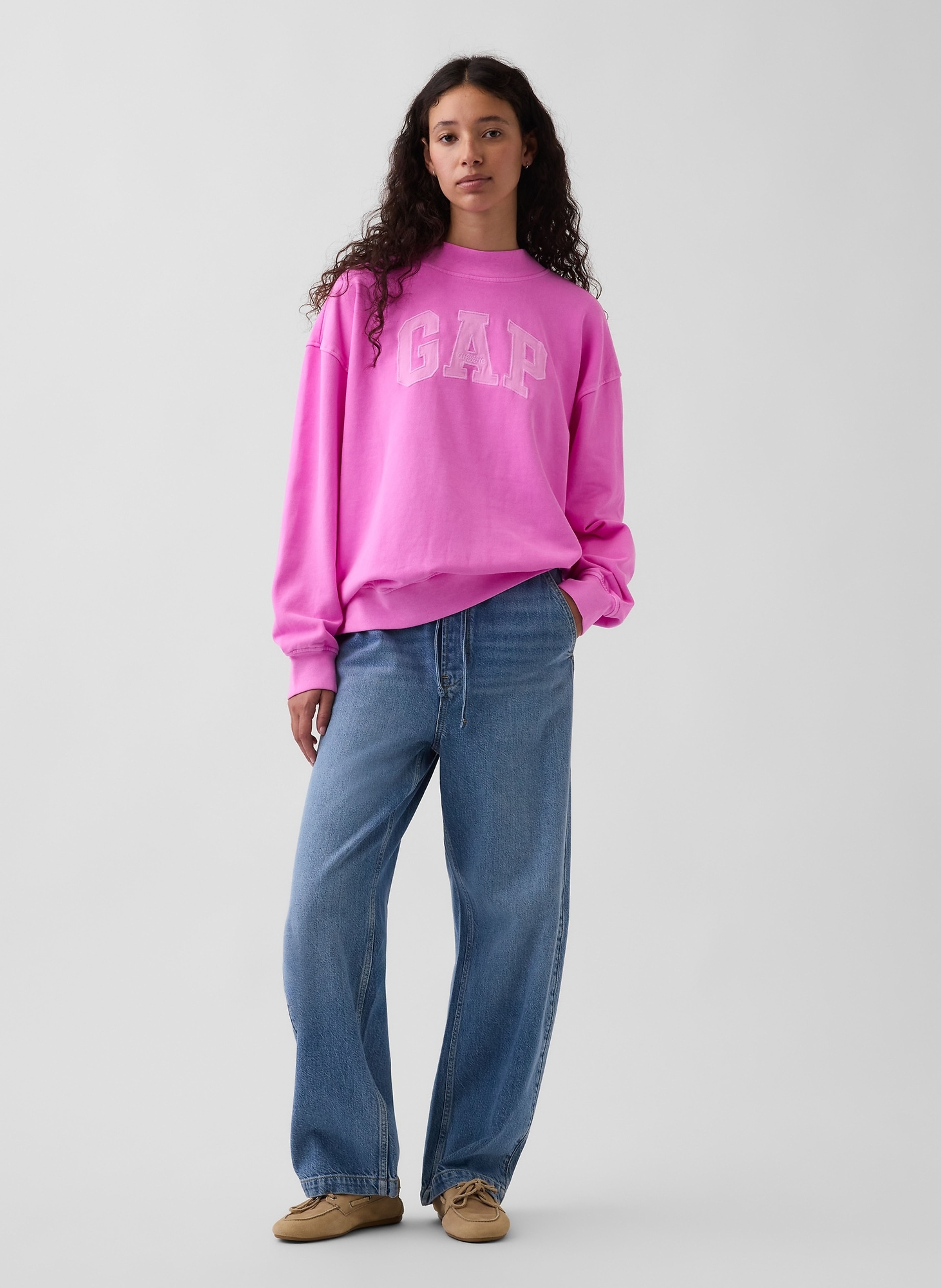 Oversize mikina VintageSoft s logom - 002