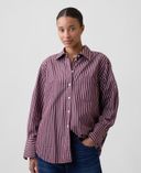Popelínová oversize košeľa Big Shirt-Fialová - 001