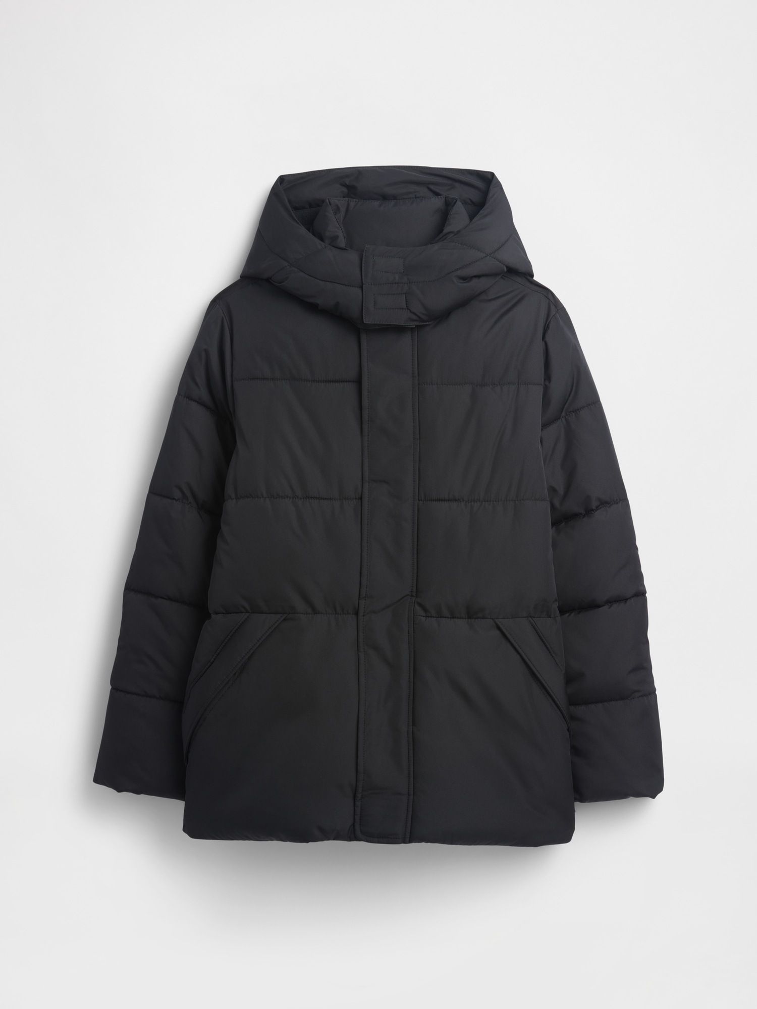 Blouson matelassé à capuche doublé polaire fille ecru