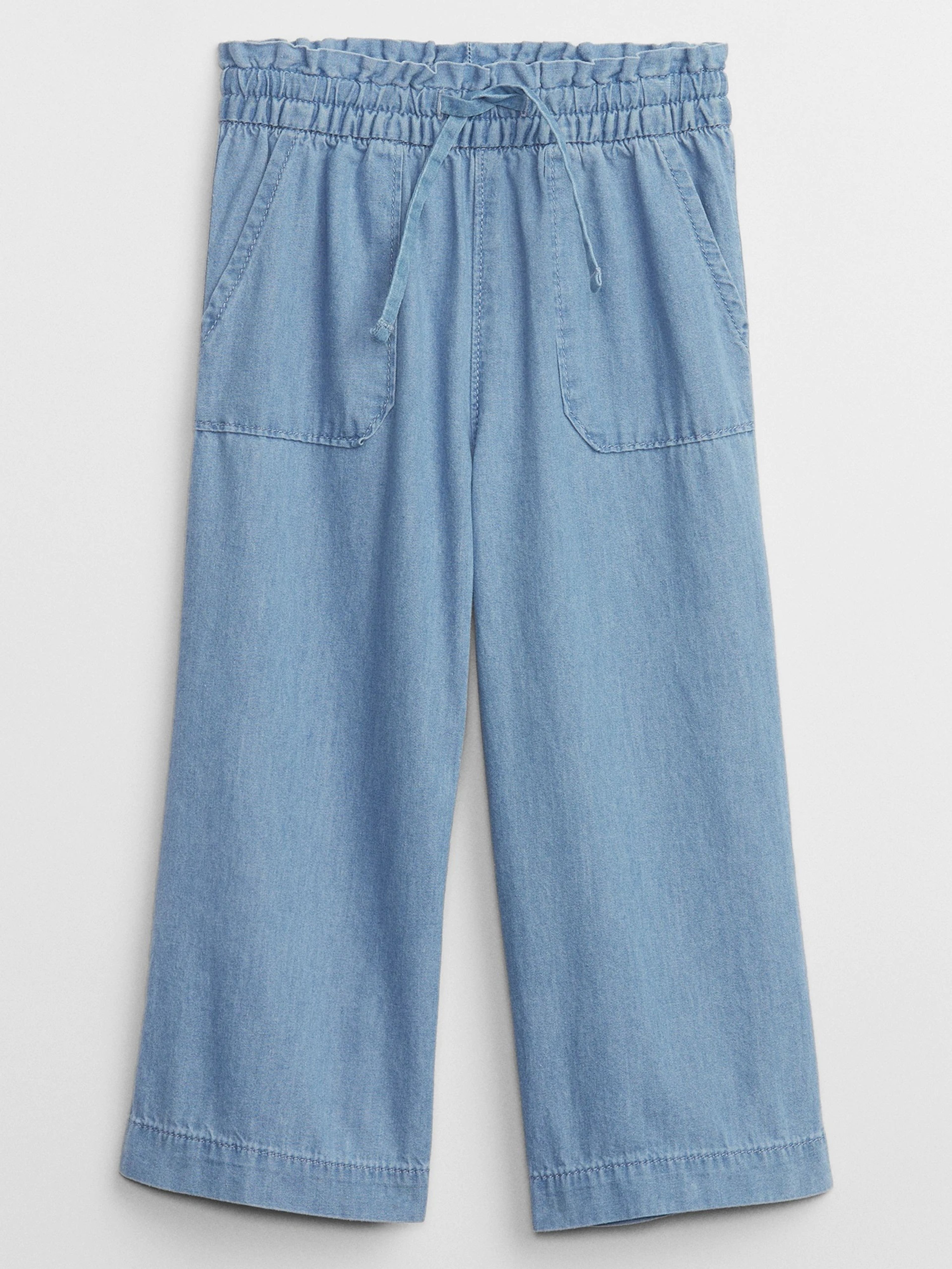 Baby szerokie spodnie chambray