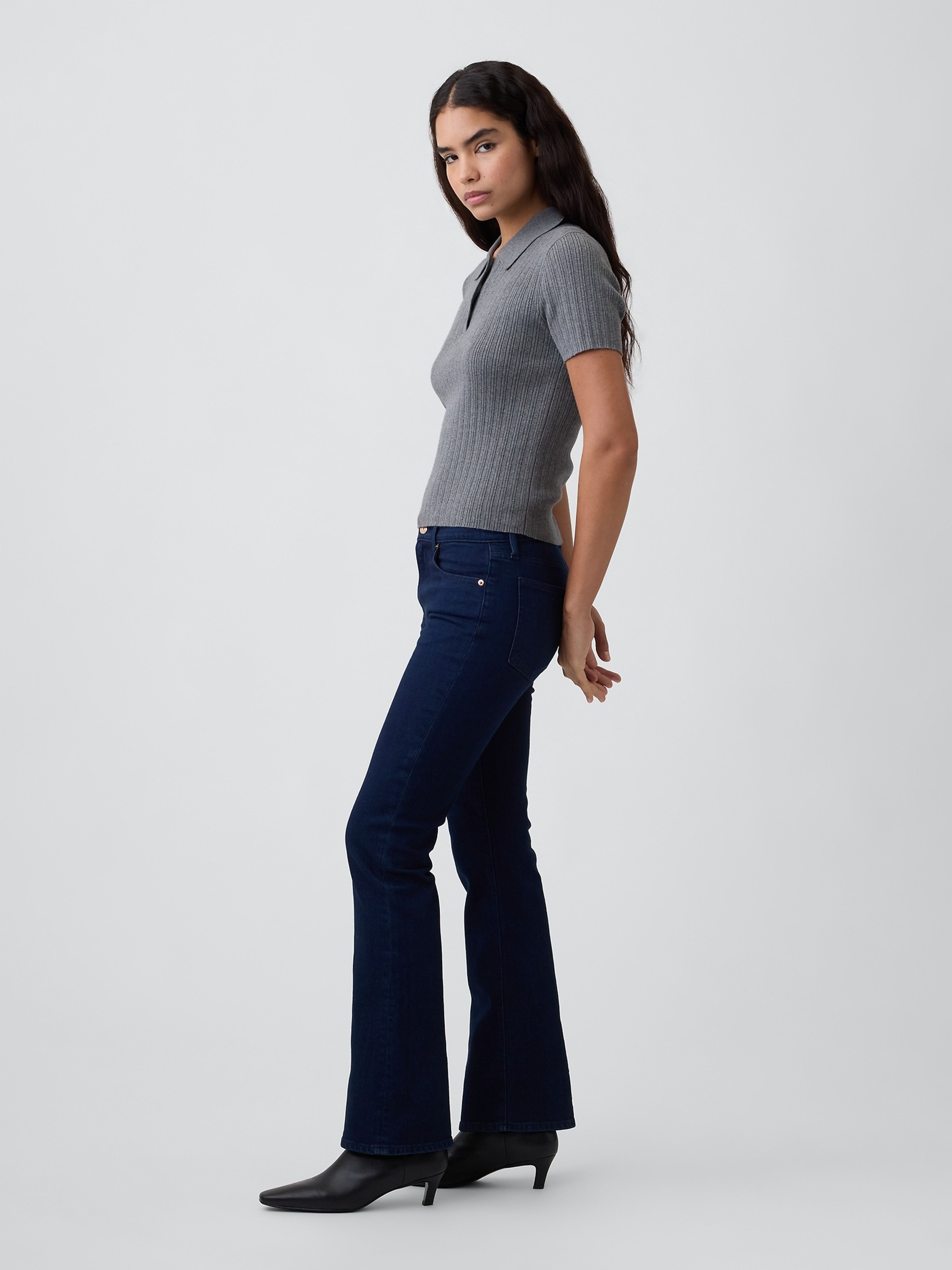 Mid Rise Bootcut Jeans - 003