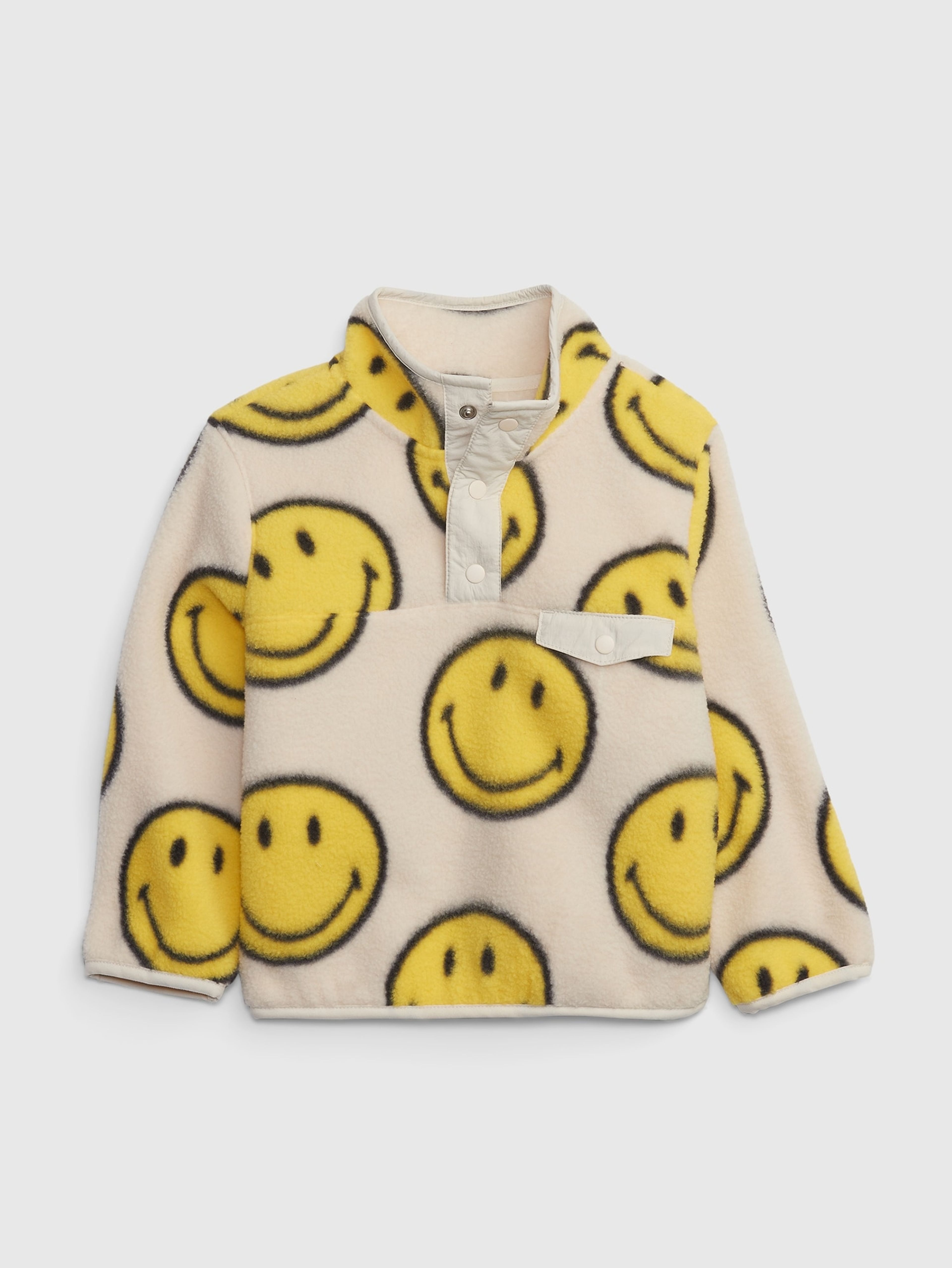 Baby fleece mikina Unisex GAP × SmileyWorld®