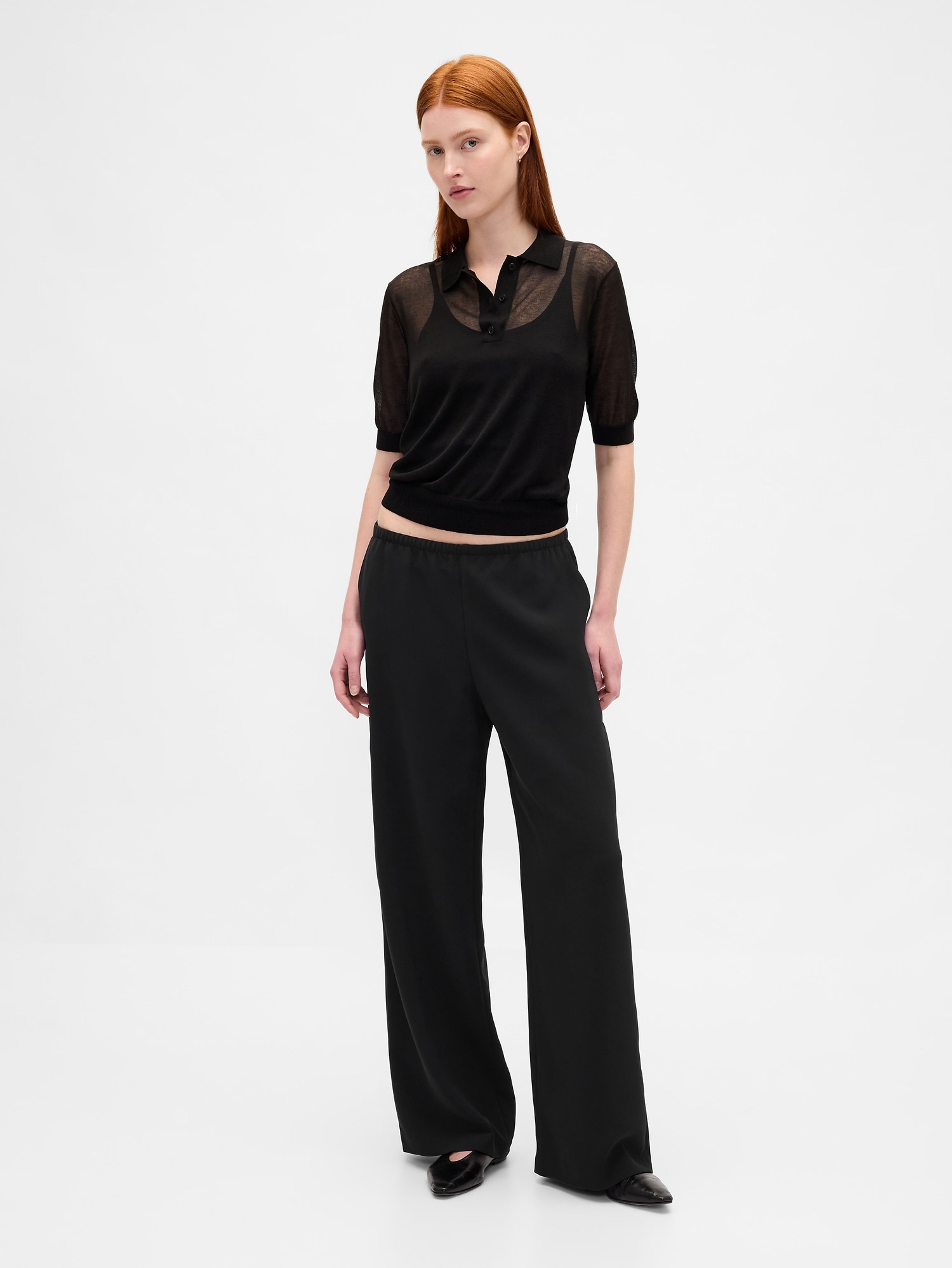 Spodnie Easy wide-leg - 001