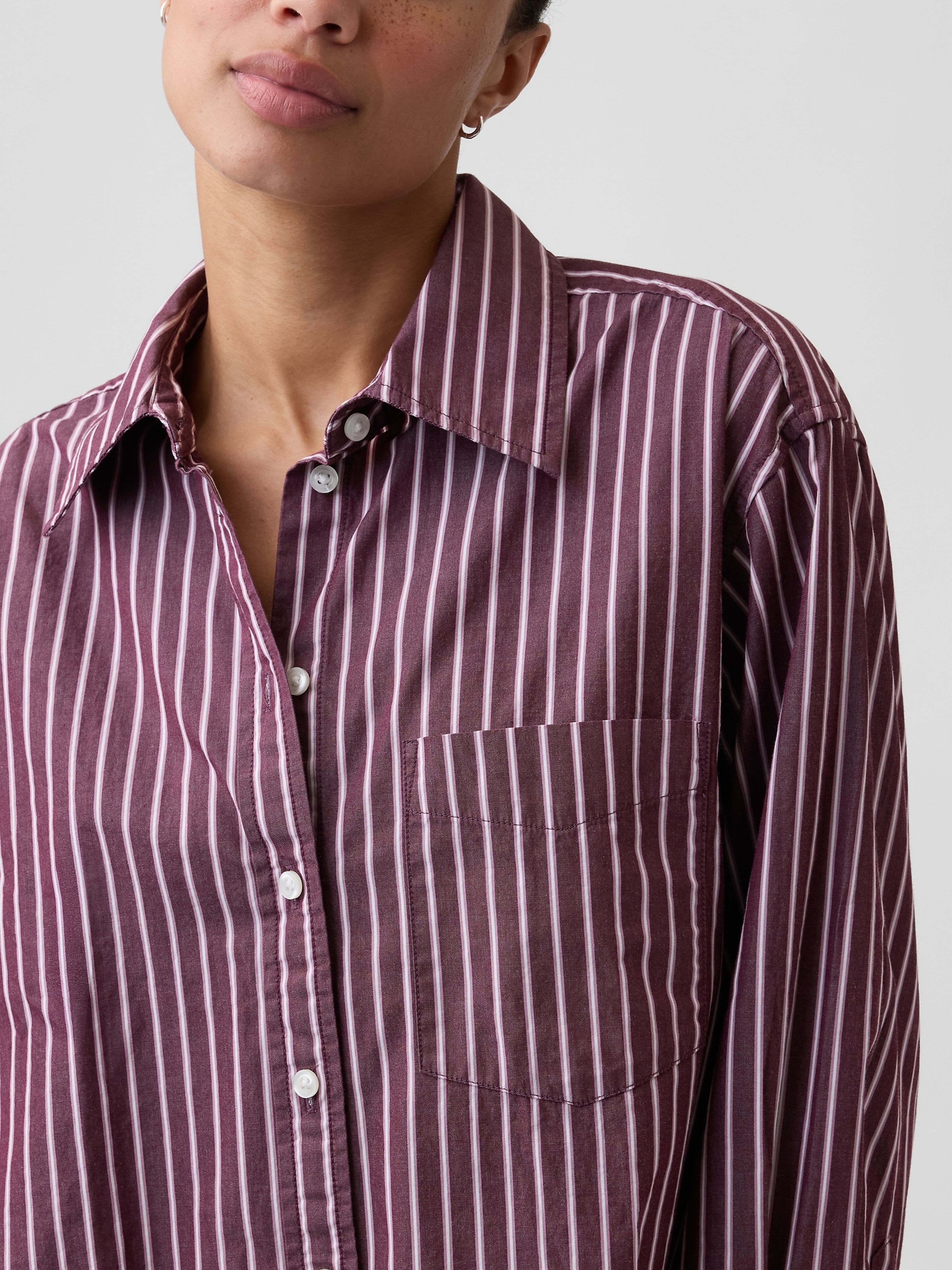 Popelínová oversize košeľa Big Shirt - 004