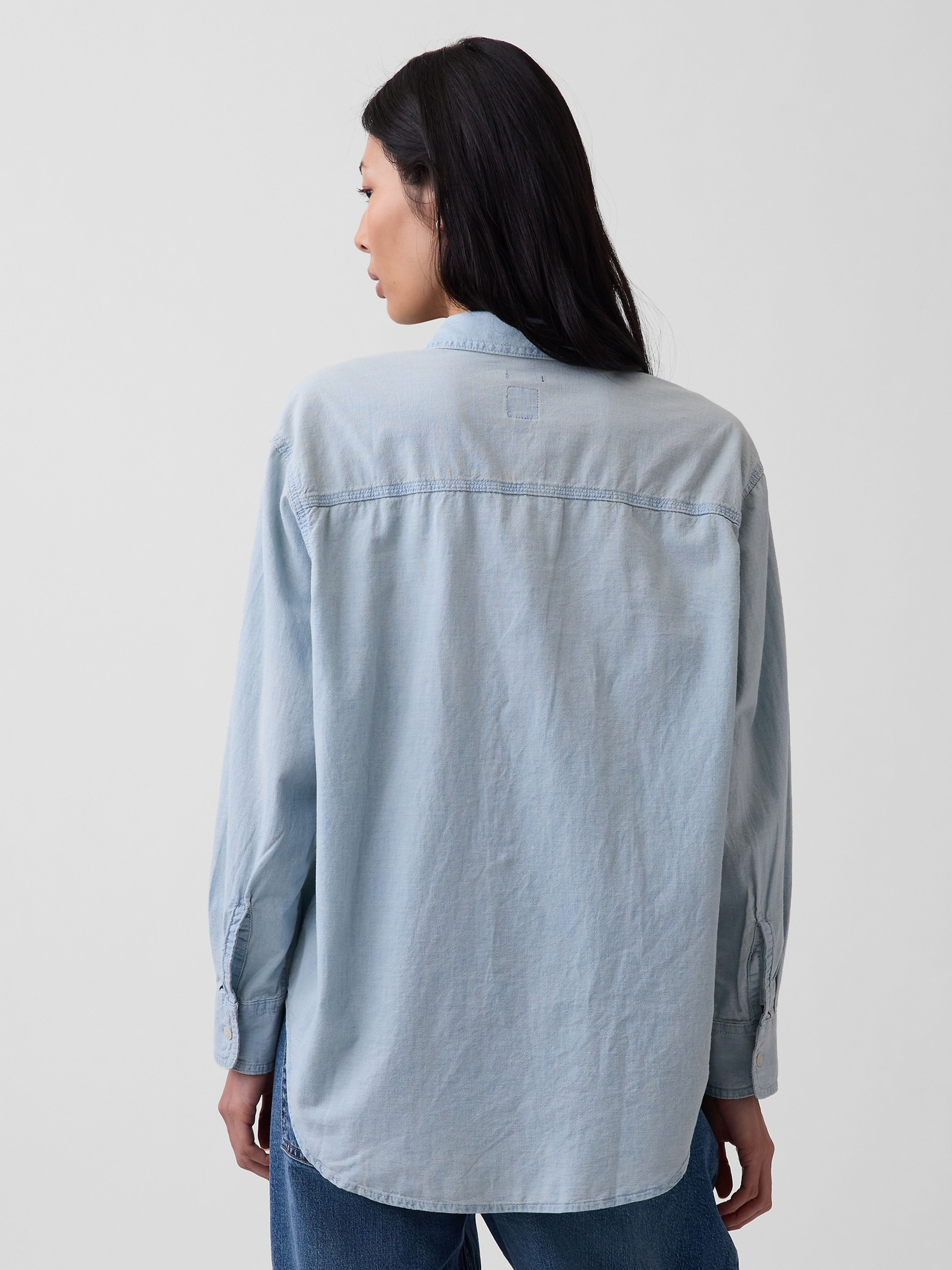 Chambray oversize ing Big Shirt - 002