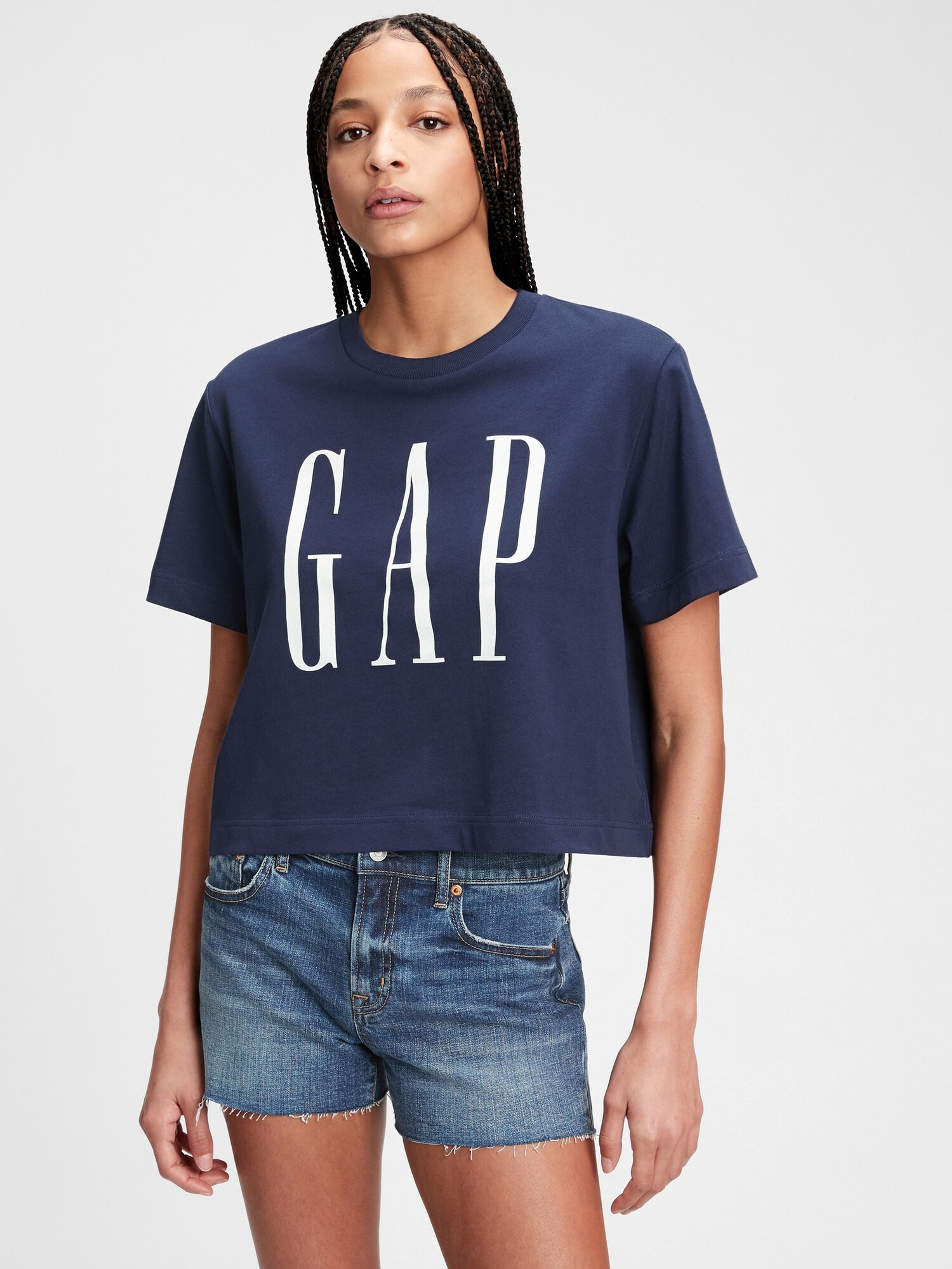 T-shirt logo GAP cropped