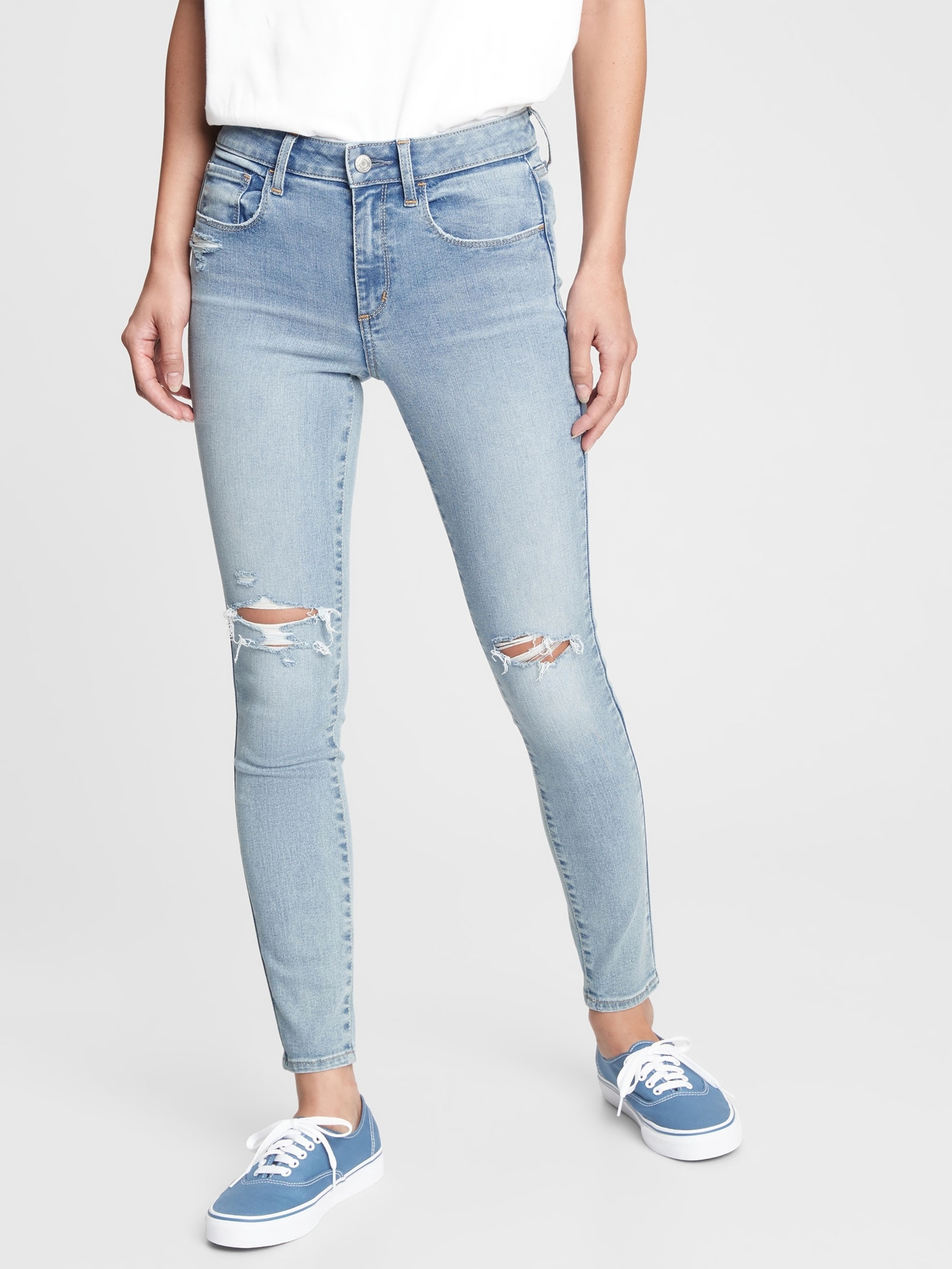 Jeansy distressed Universal Jeggings Mid Rise