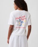 T-shirt z nadrukiem-Biały - 004