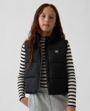 Kinder Steppweste mit Logo-Schwarz - 002