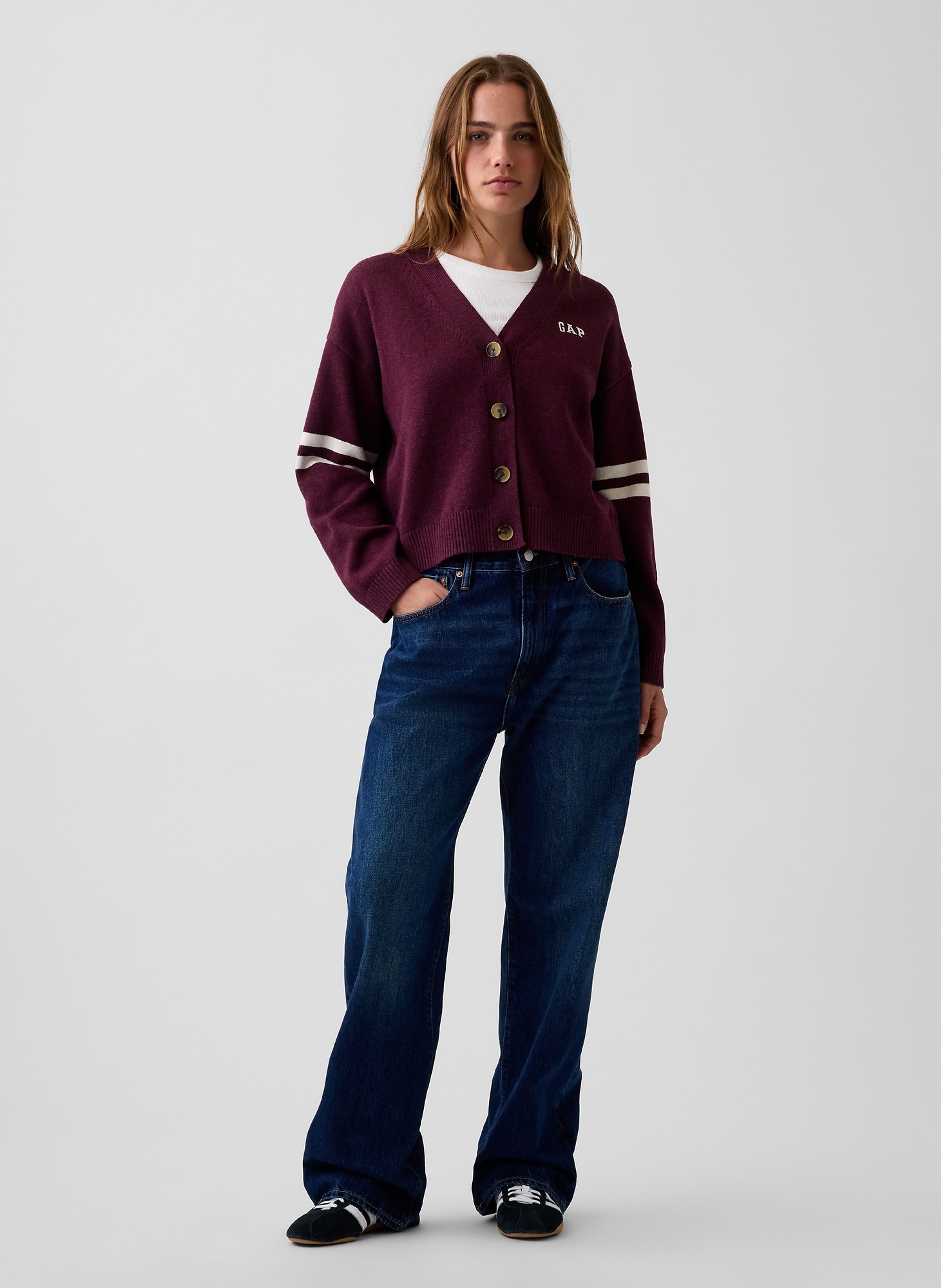 Oversize kardigan s logem - 002