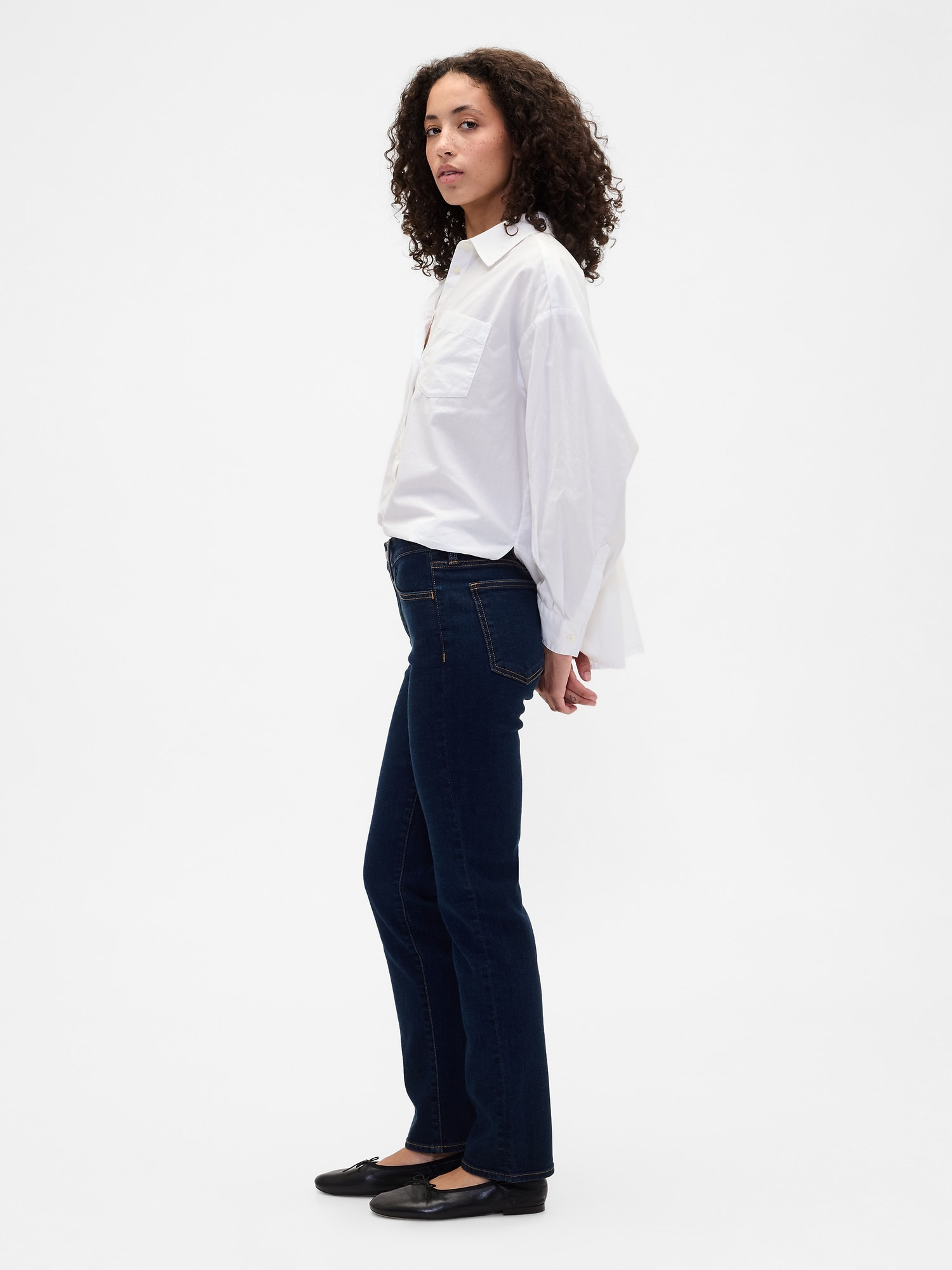 Jeansy Mid Rise Classic Straight - 003