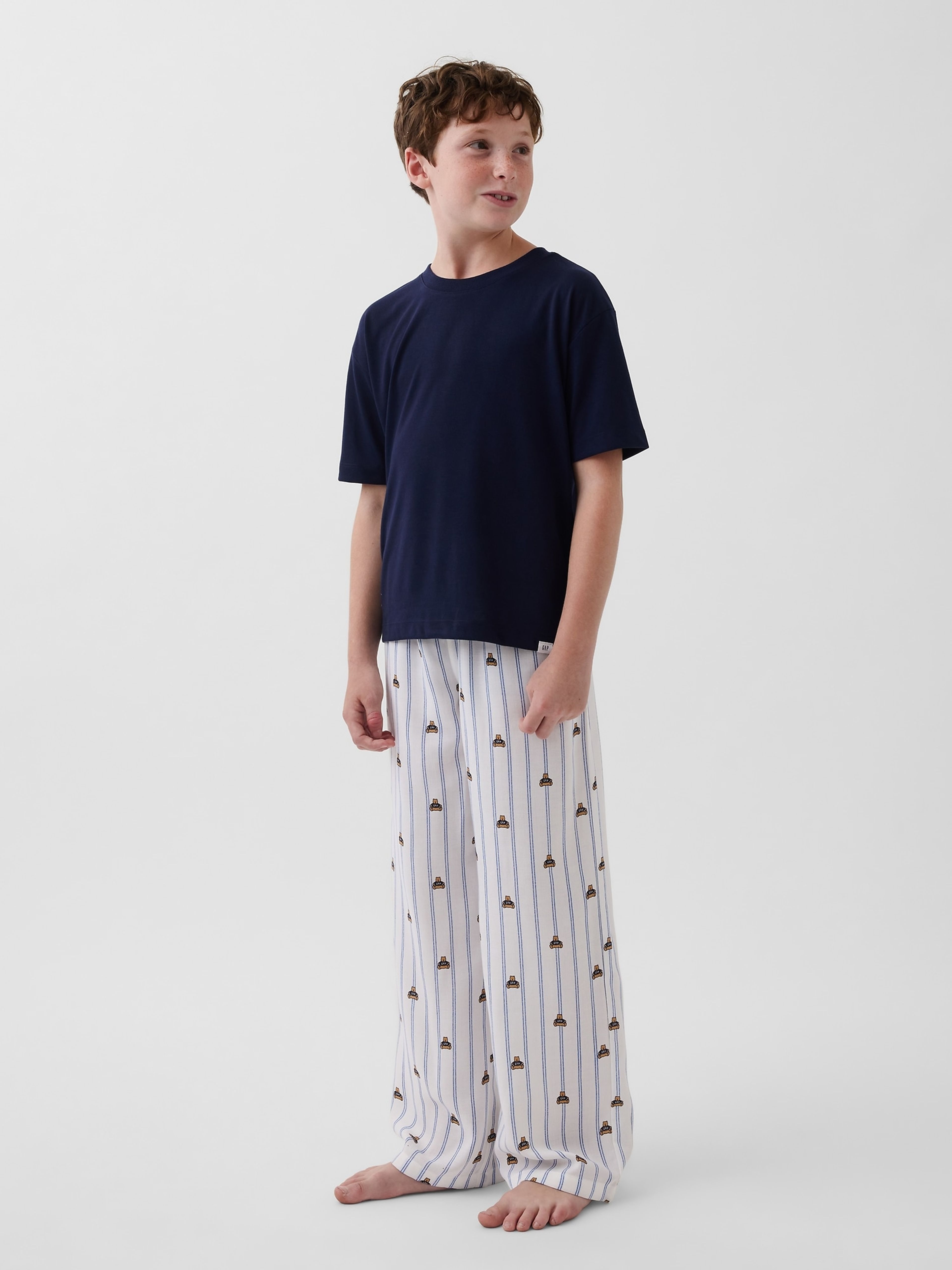 Dziecięce flanelowe spodnie piżamowe unisex - 003