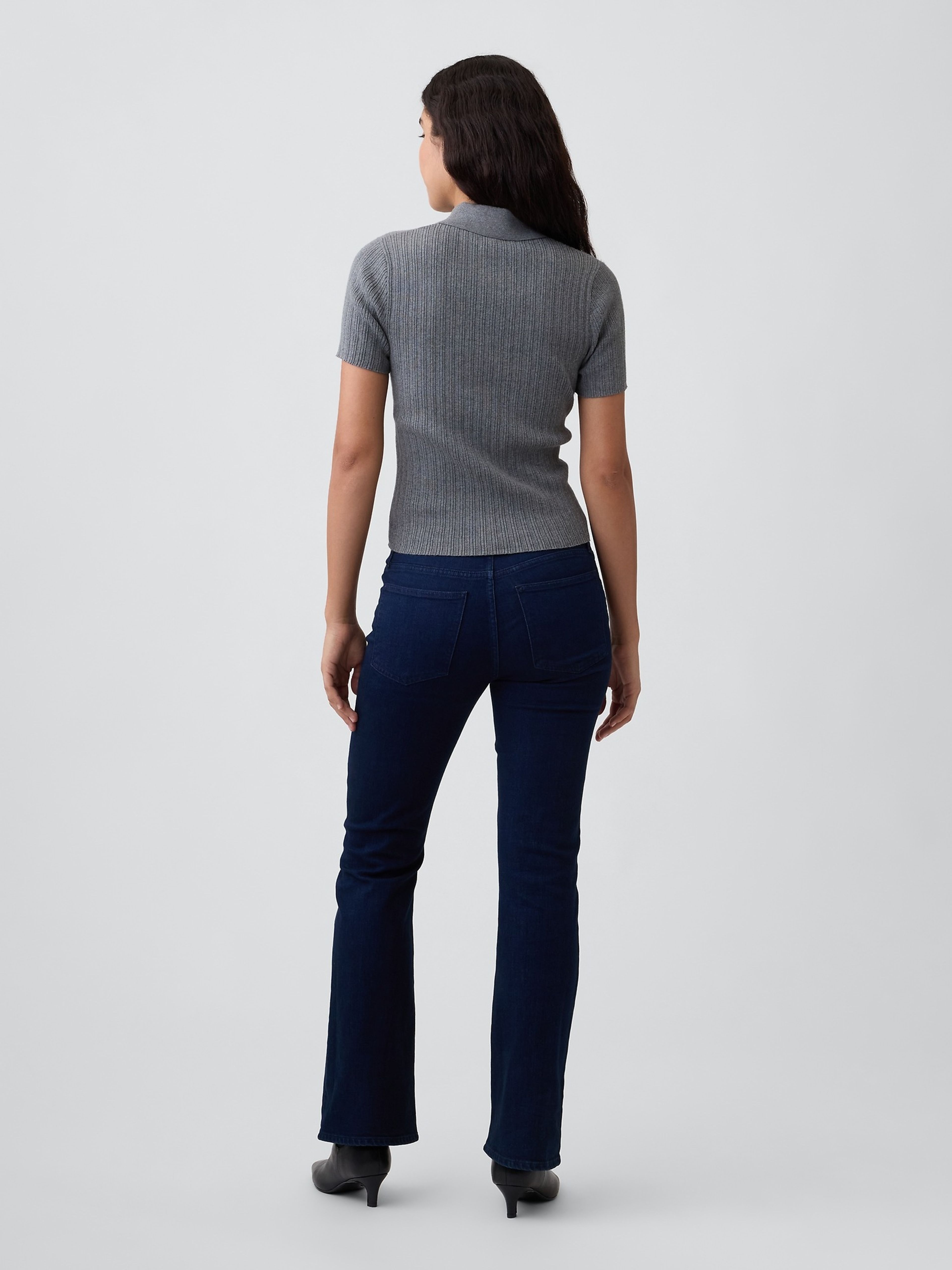 Mid Rise Bootcut Jeans - 004