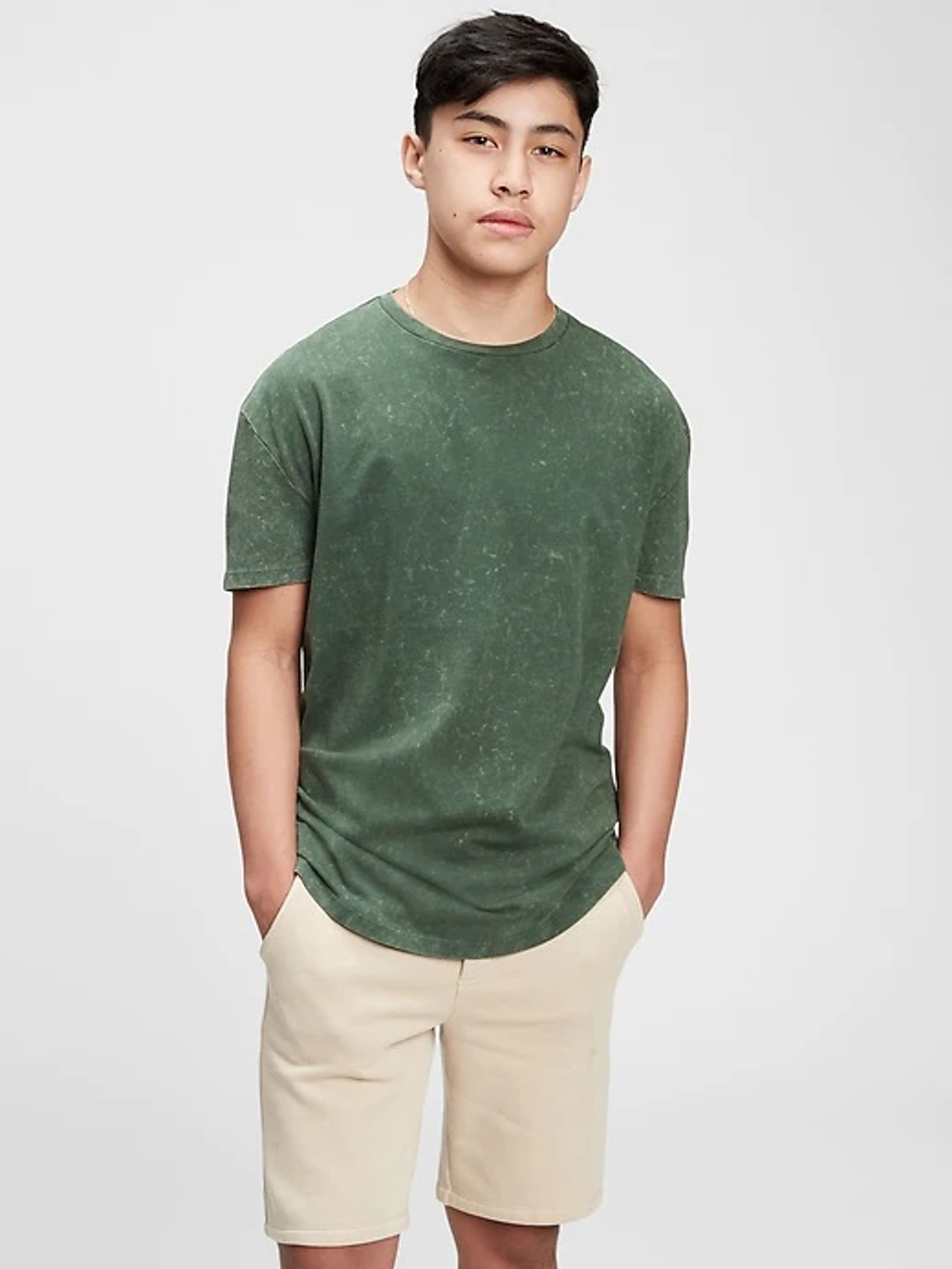 Teen tričko curved hem