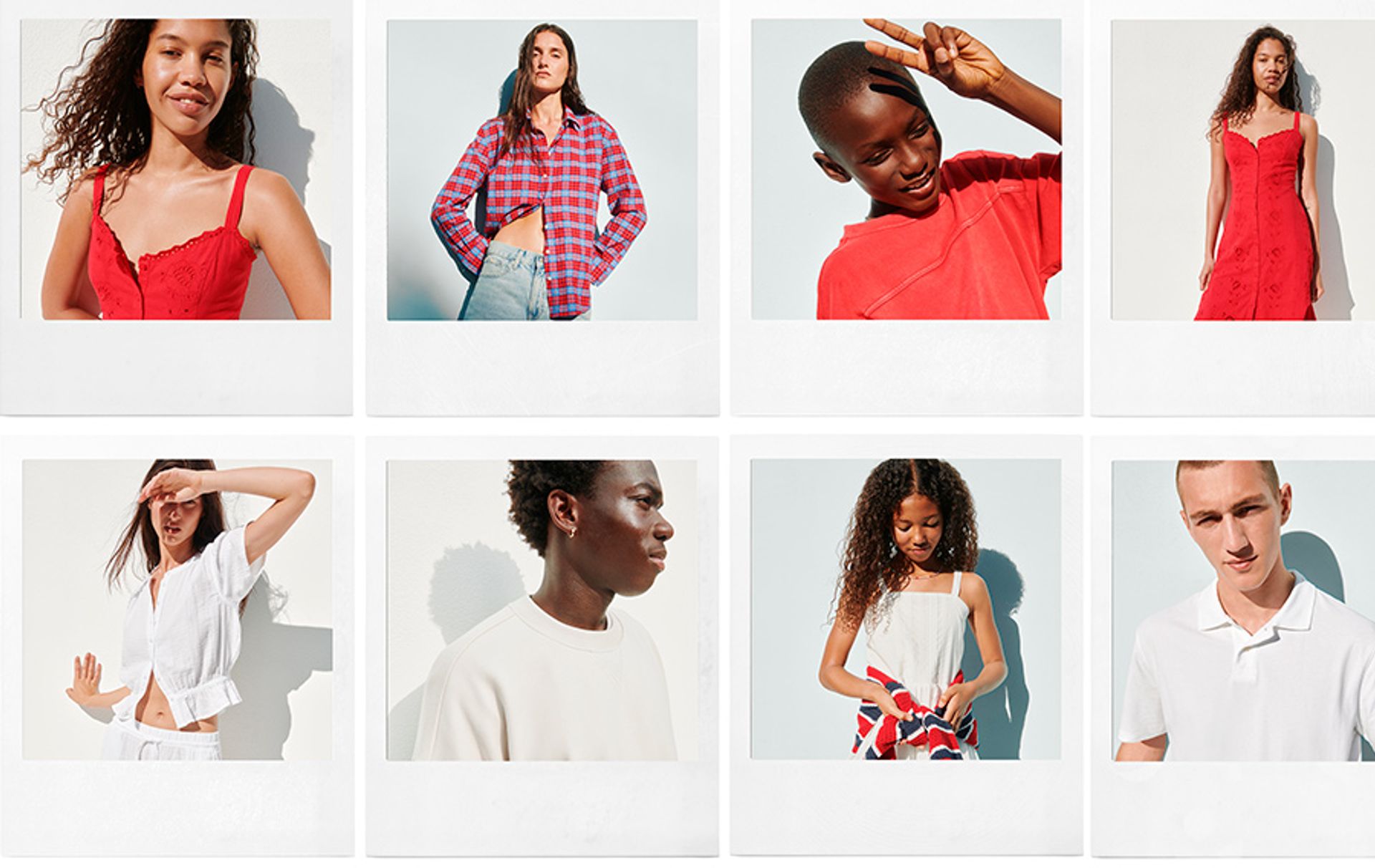 Red. White. And denim.