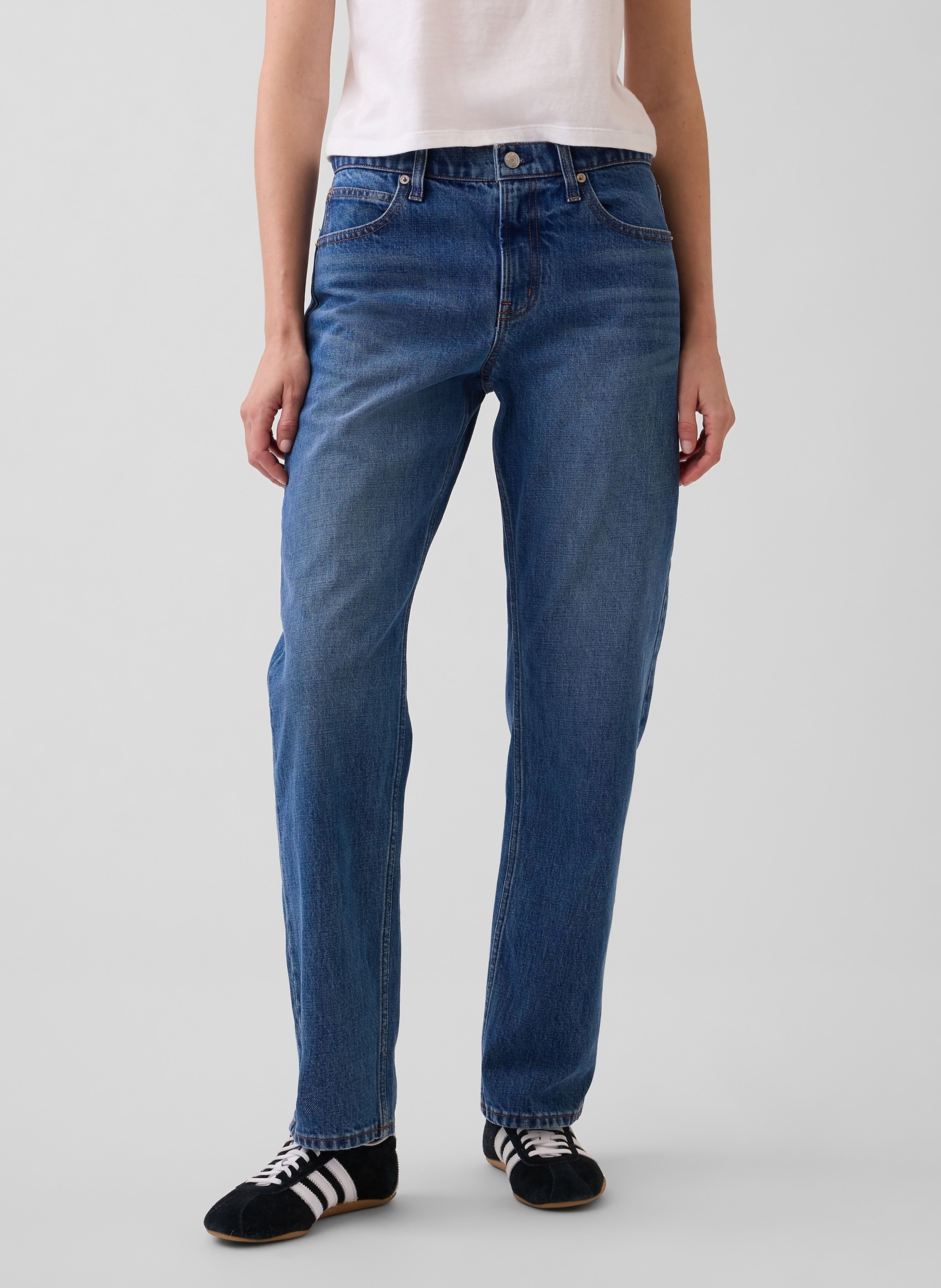 Jean Mid Rise Straight Taper - 002