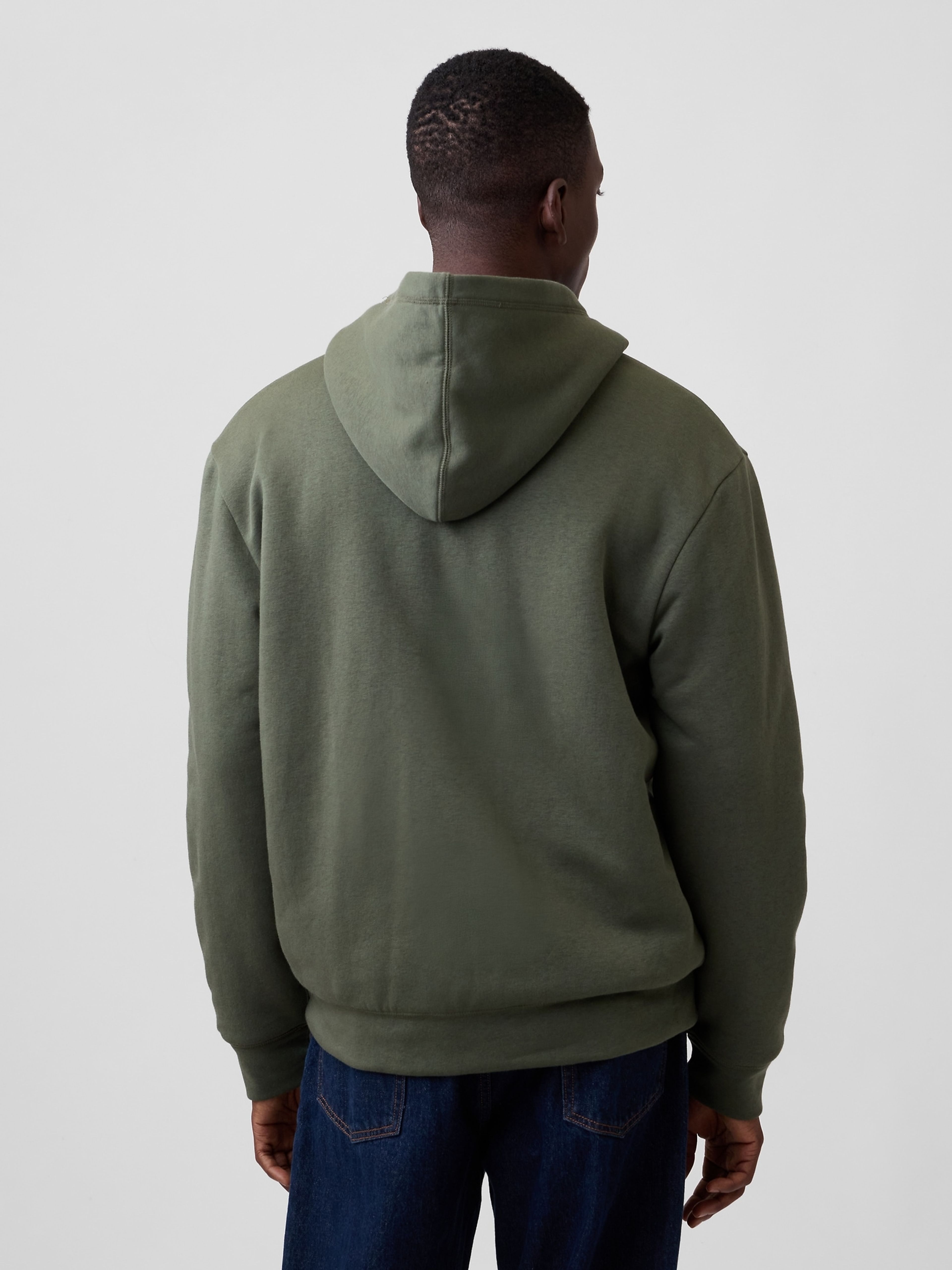 Zateplená sherpa mikina s logom - 003