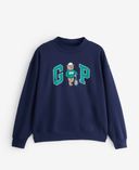 Oversize mikina Brannan Bear s logem-Tmavě modrá - 002