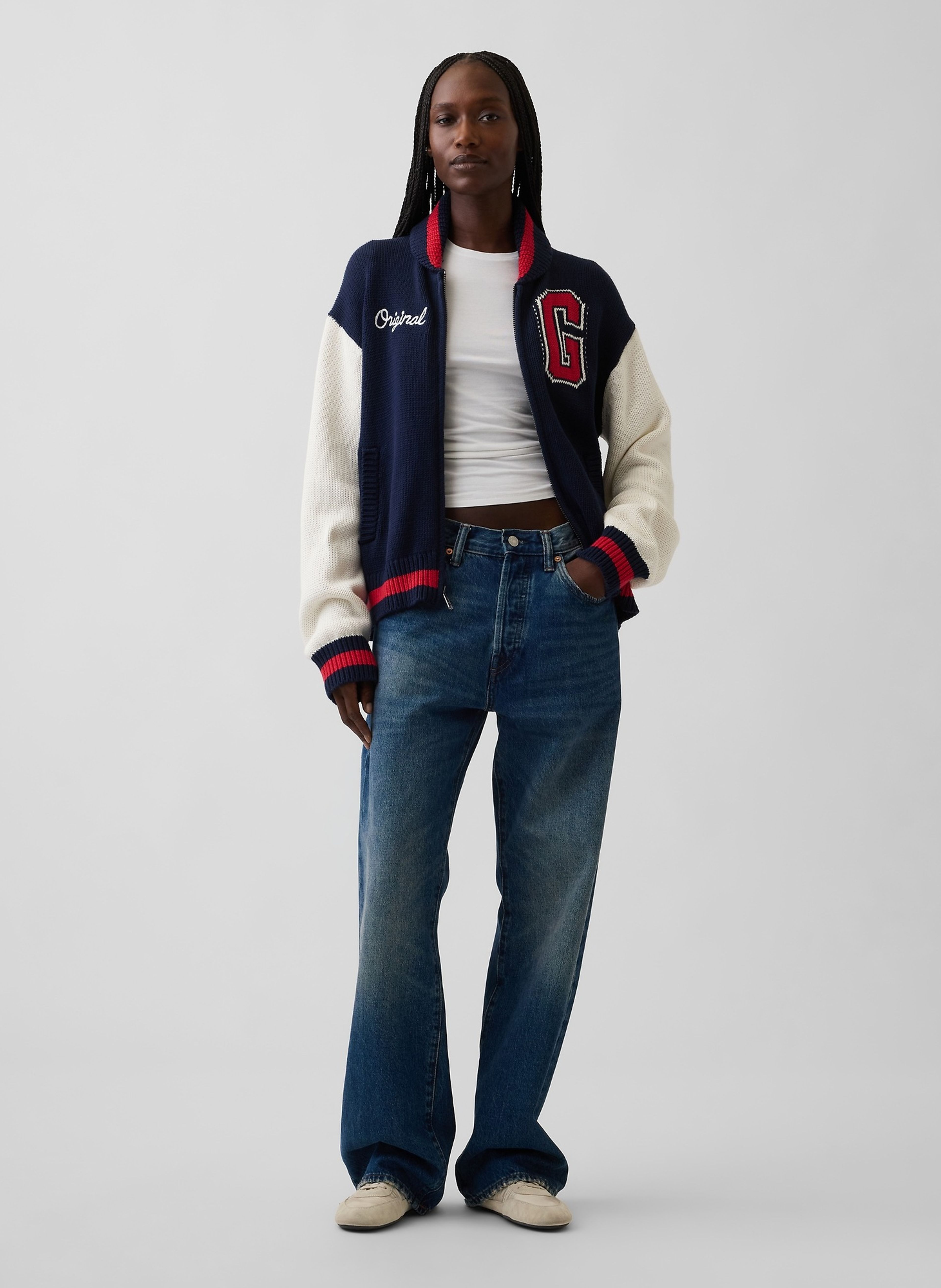 Oversize pletený bomber Brannan Bear - 002