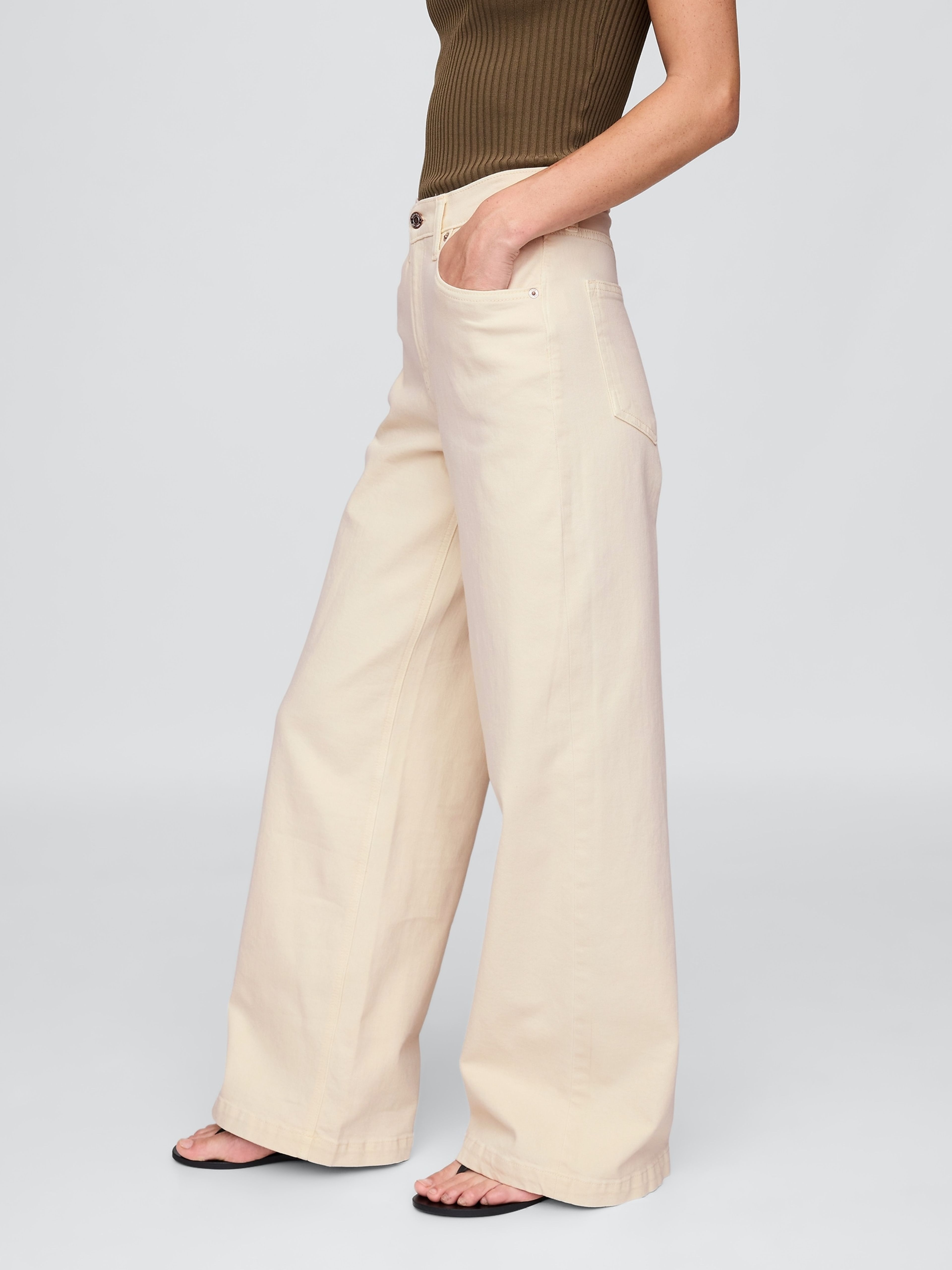 High Rise Stride Wide-Leg Jeans - 003