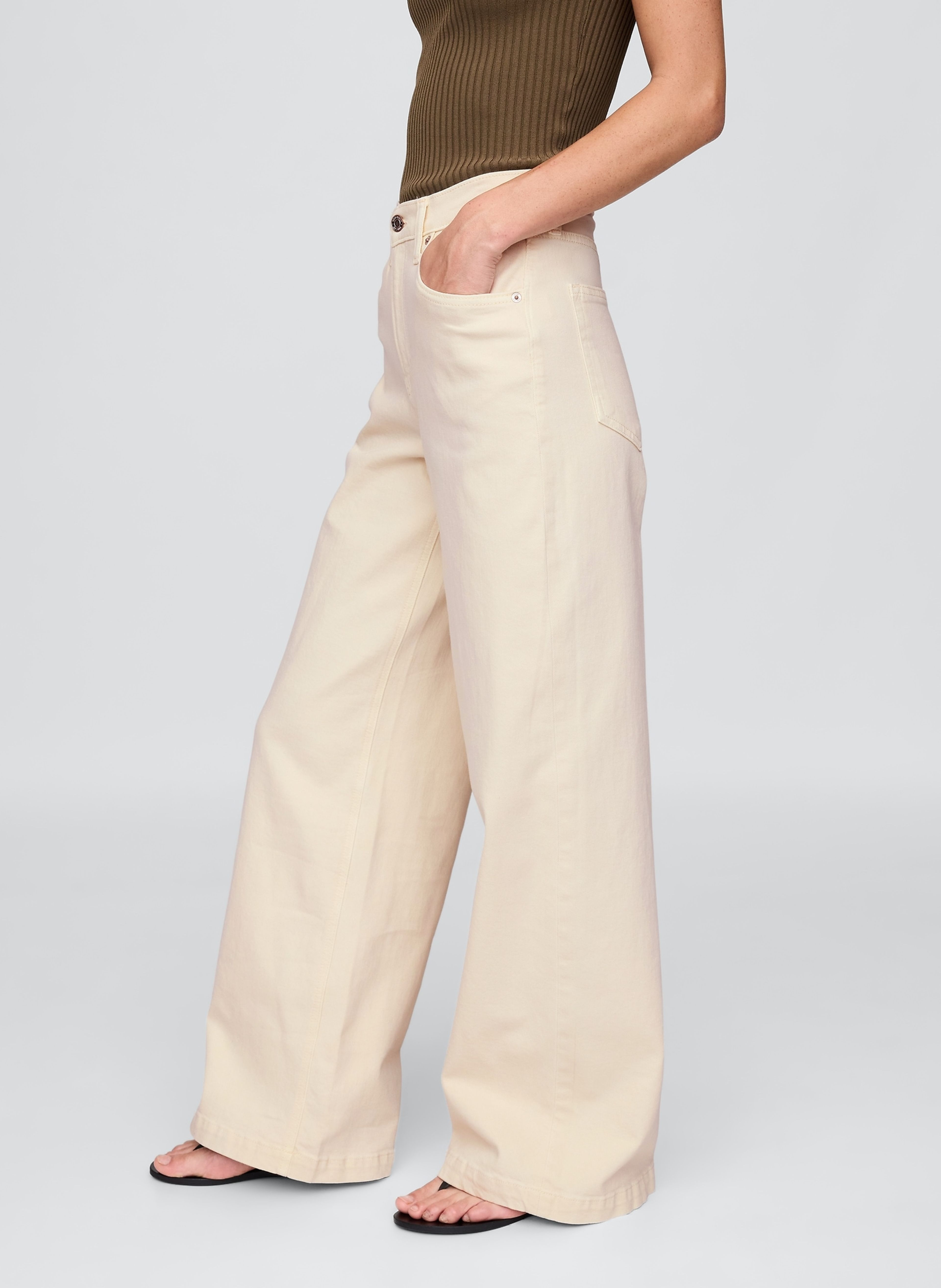 High Rise Stride Wide-Leg Jeans - 003
