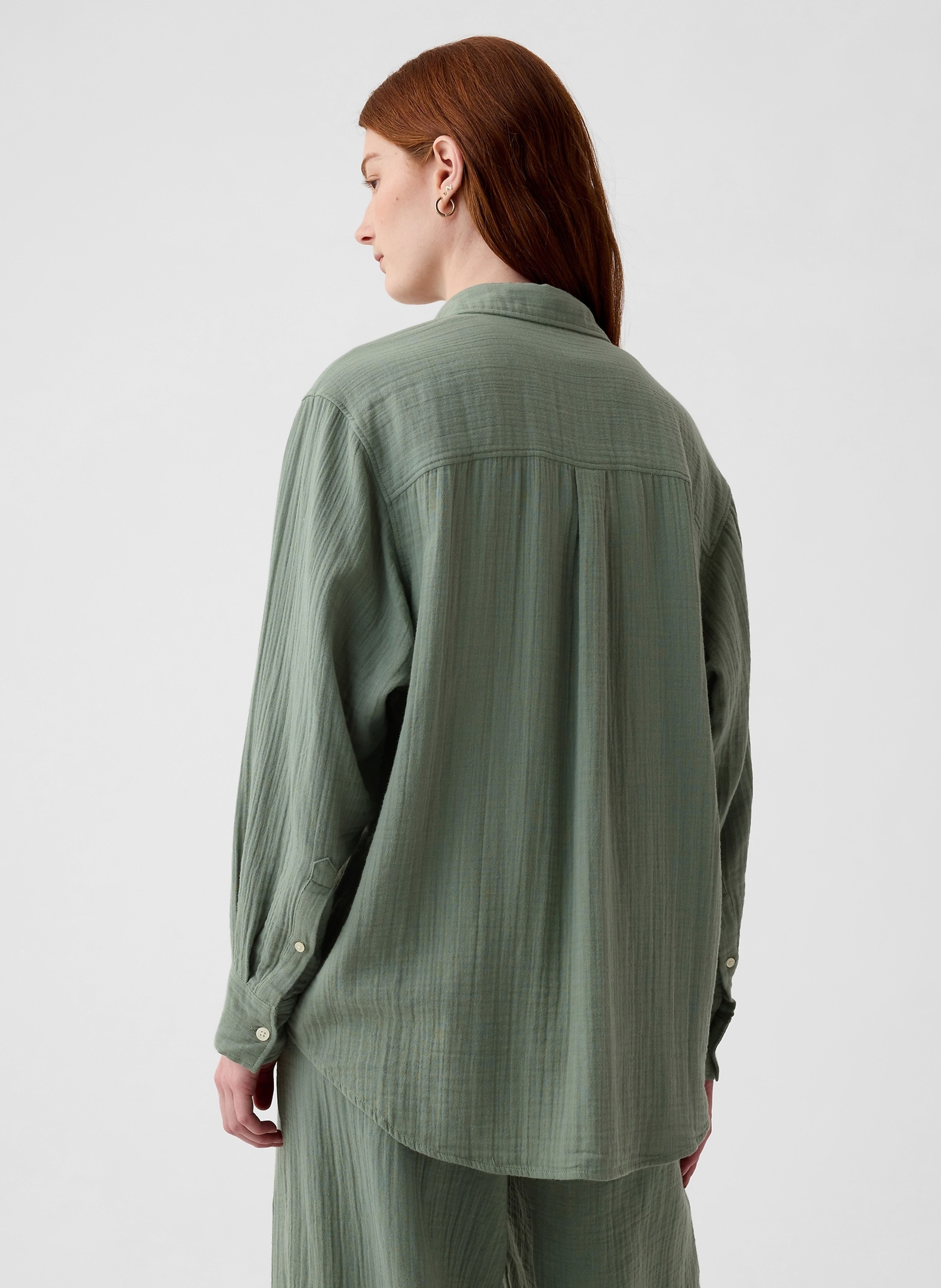 Mušelínová košeľa oversize - 002