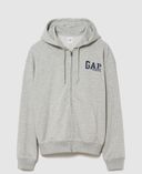 French Terry Hoodie mit Logo-Grau - 004