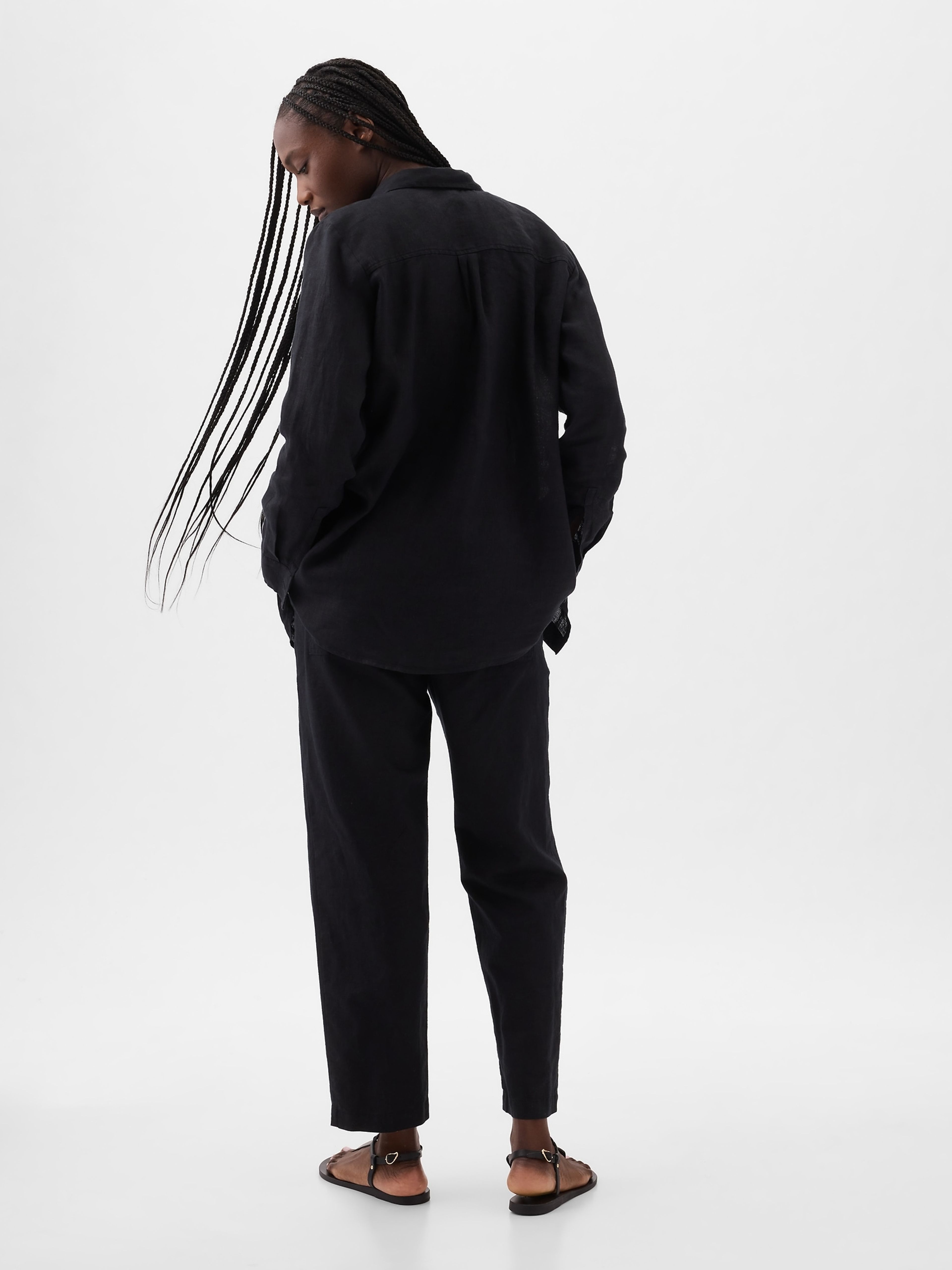Ľanová košeľa Boyfriend Shirt - 002