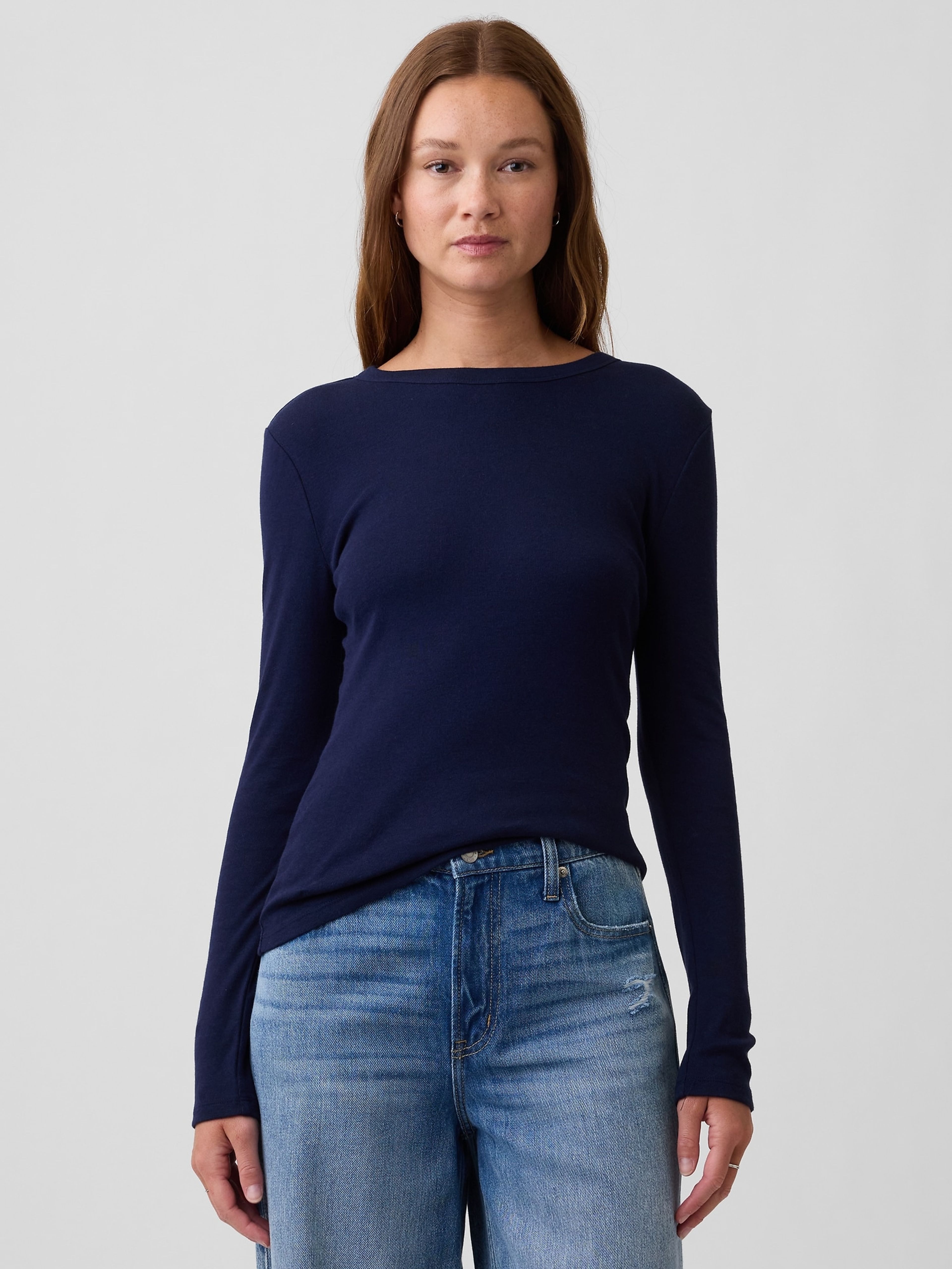 T-shirt en maille côtelée - 001