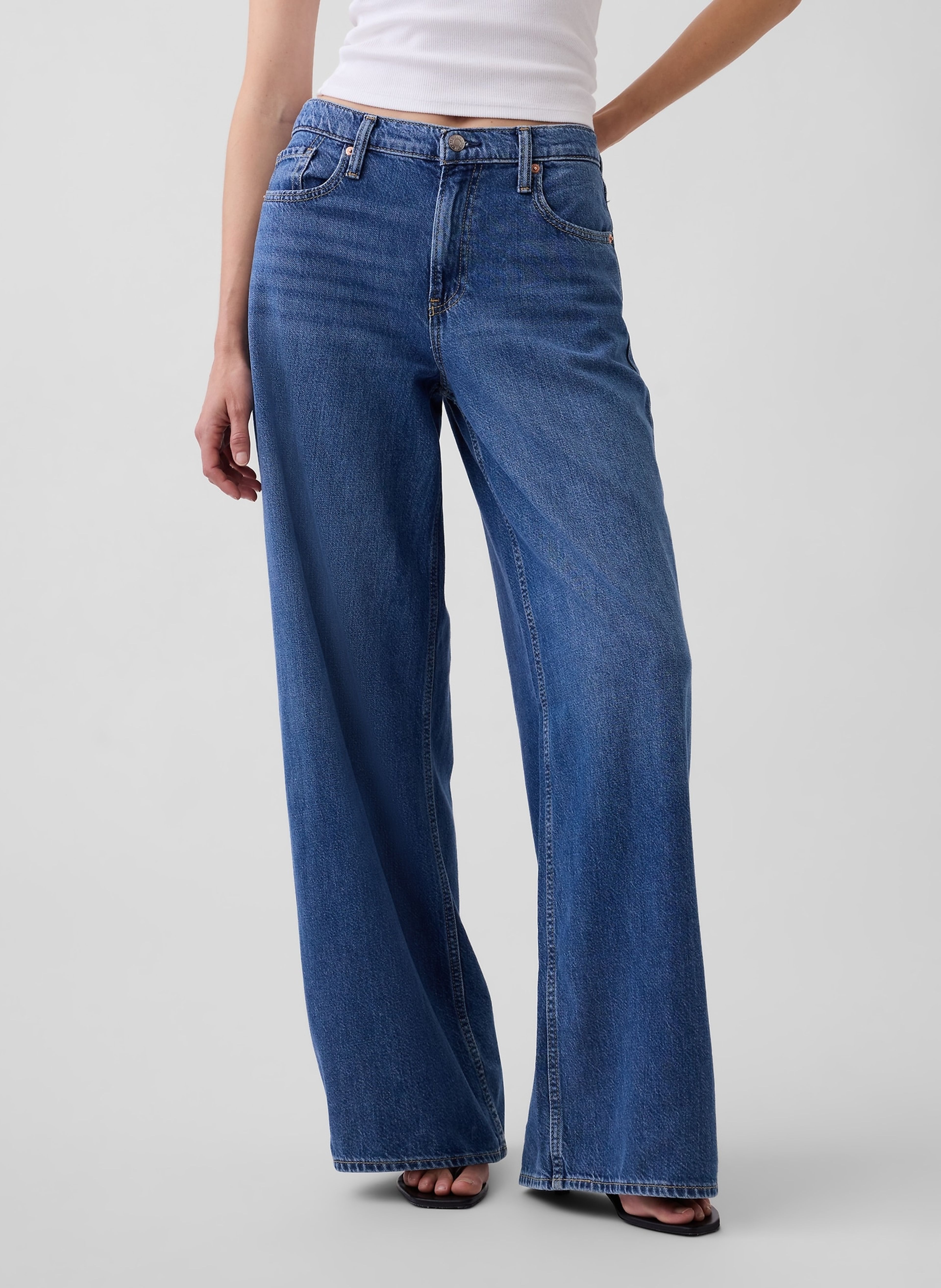 Mid Rise Baggy UltraSoft Jeans - 002
